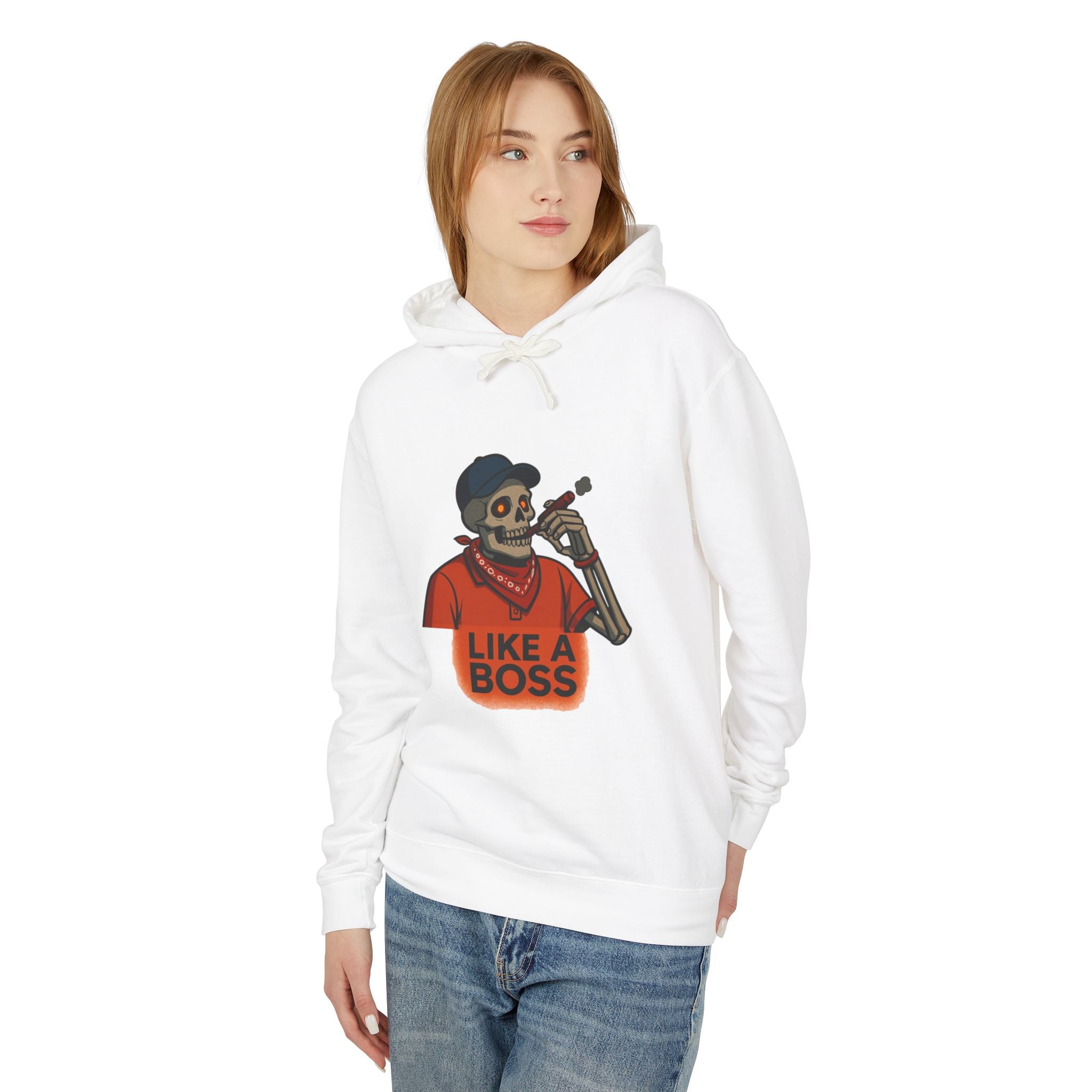 Funny Skeleton Hooded Sweatshirt | Unisex Lightweight Hoodie | Ideal for Halloween, Casual Wear, Unique Gift