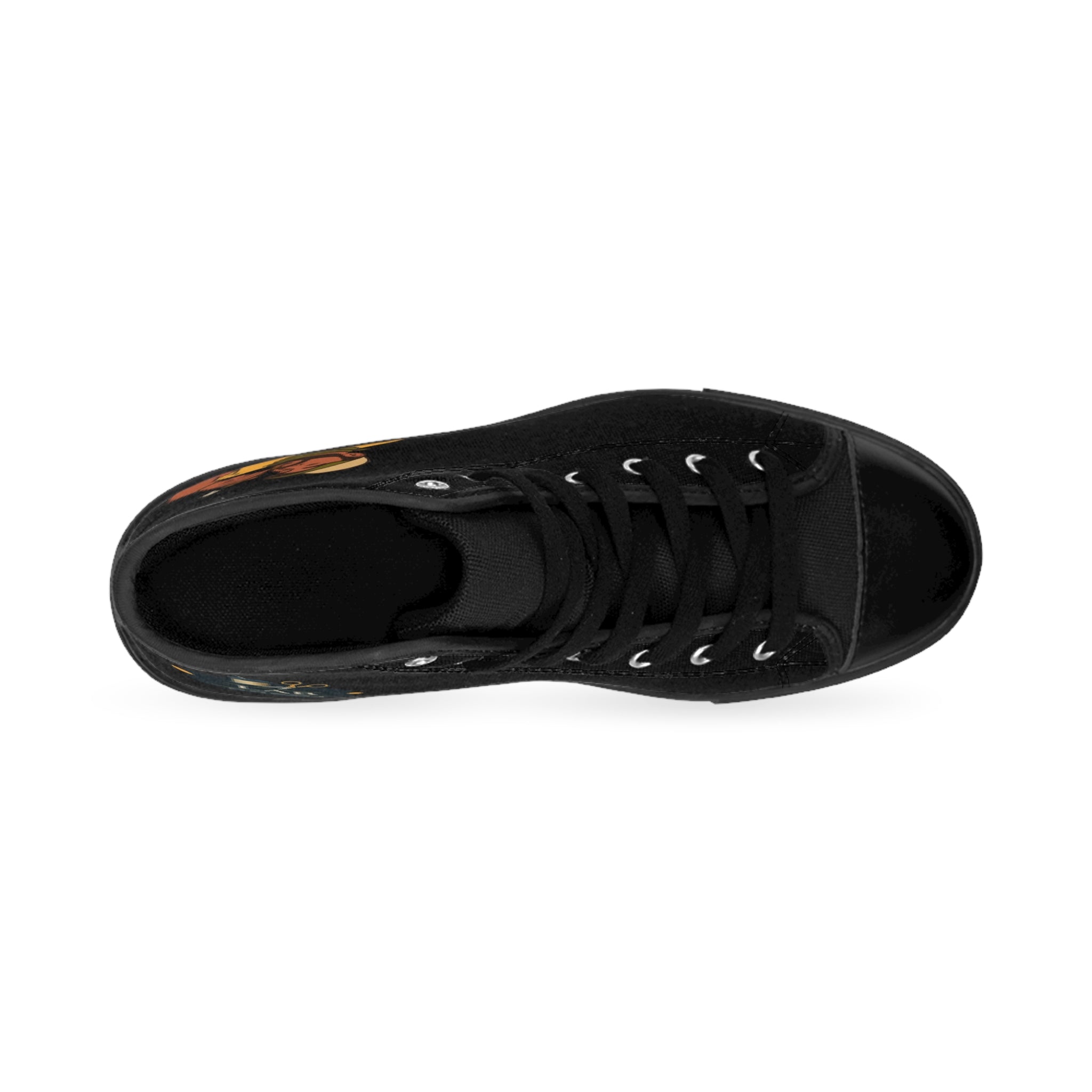 Trendy Hand-Illustrated High-Top Sneakers, Unique Art Shoes, Casual Footwear, Streetwear Style, Gift for Men