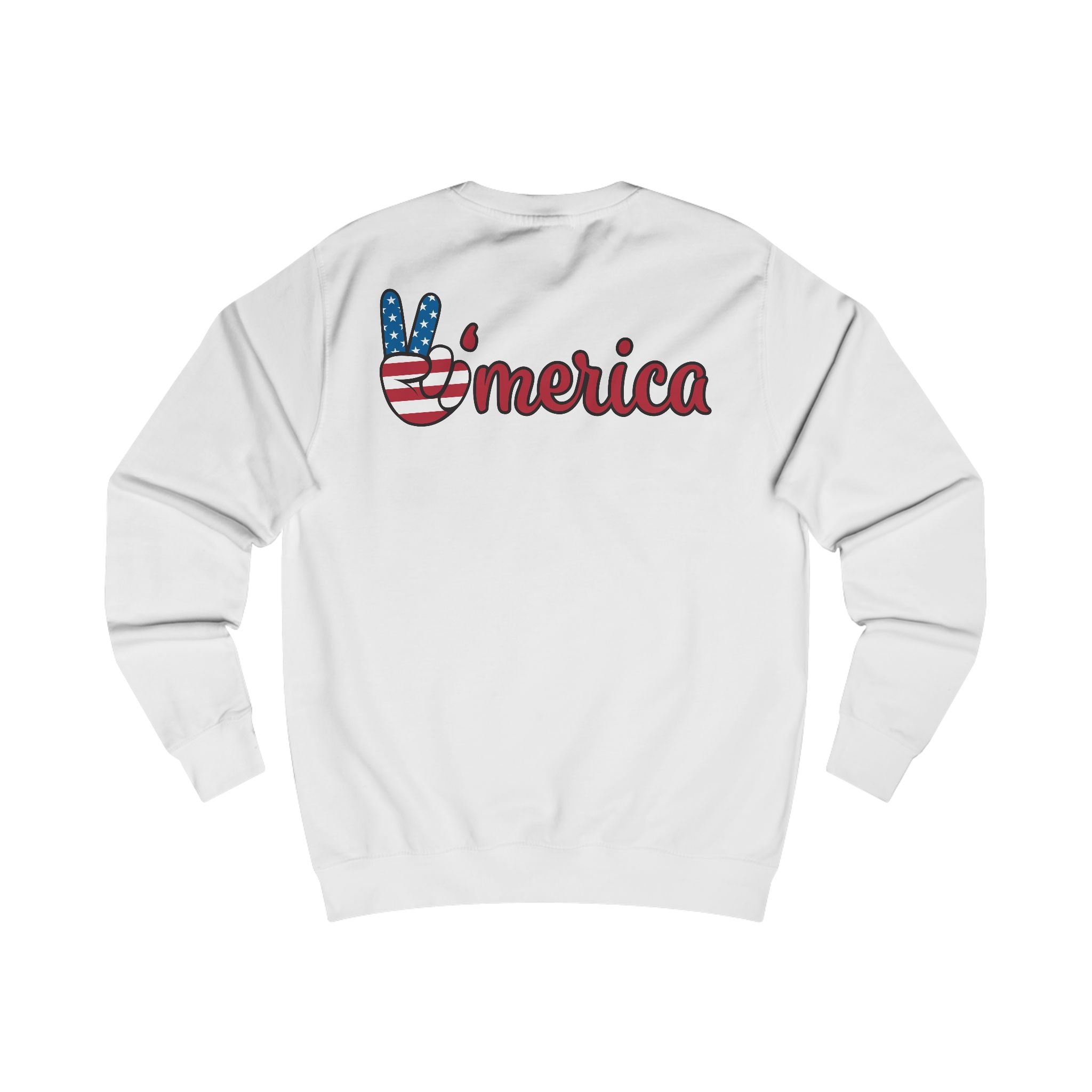 Patriotic Peace Sweatshirt, Unisex Crewneck, 4th of July Gift, Casual Style, American Pride Apparel, USA Themed Clothing