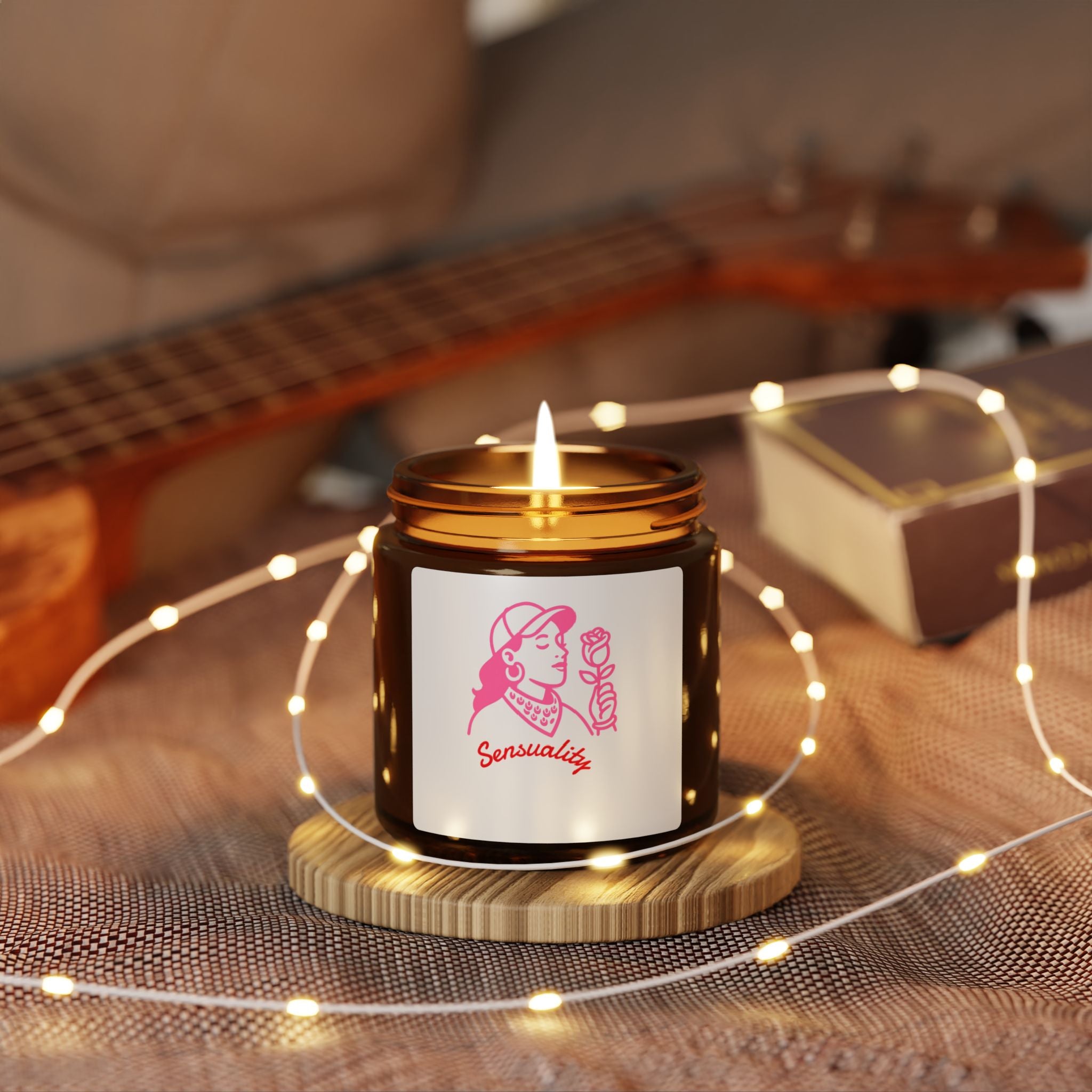 Scented Soy Candle (Multi-Size, Amber Jar)