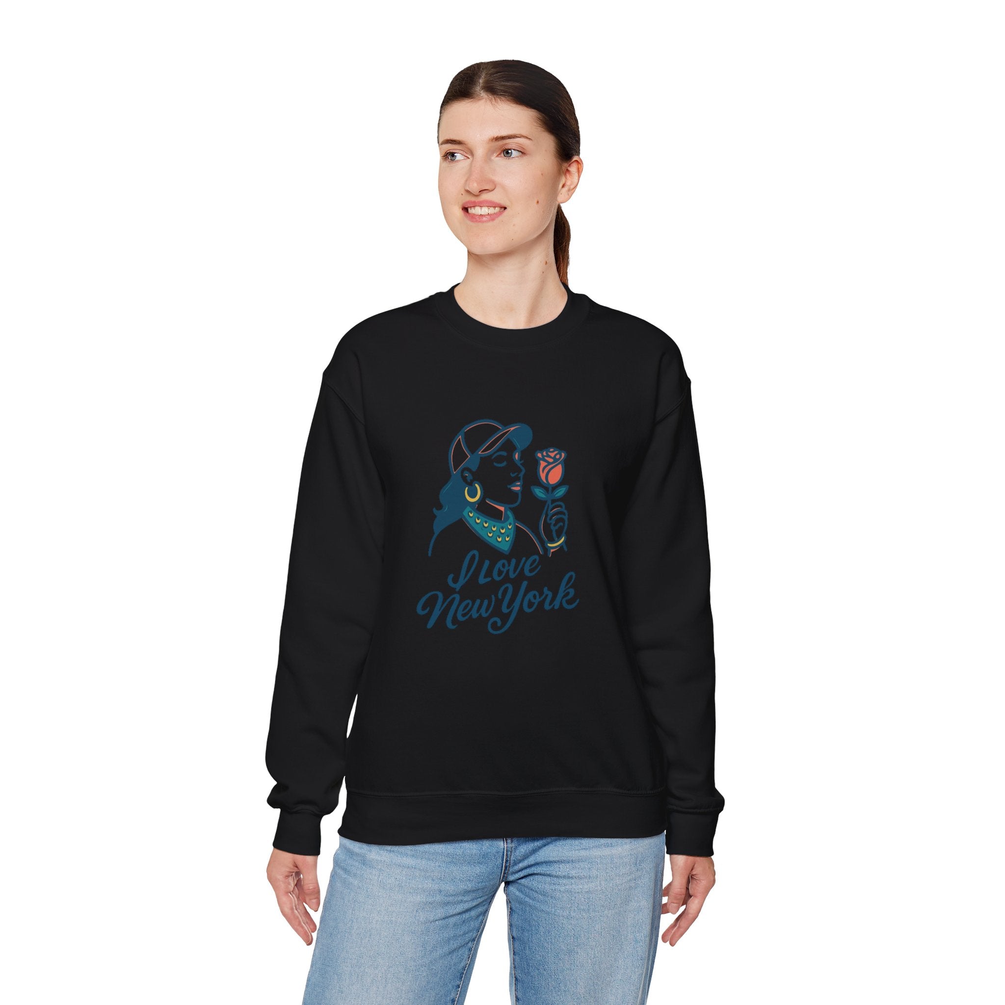 New NYC Romance Sweatshirt - Cozy Unisex Crewneck, Valentine's Gift, Casual Wear, Travel Apparel, Chic Style