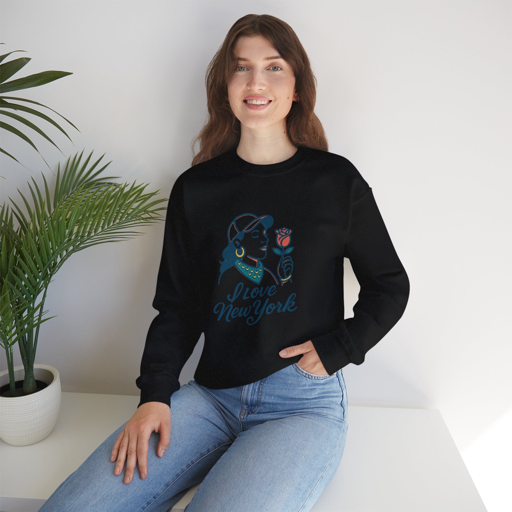 New NYC Romance Sweatshirt - Cozy Unisex Crewneck, Valentine's Gift, Casual Wear, Travel Apparel, Chic Style