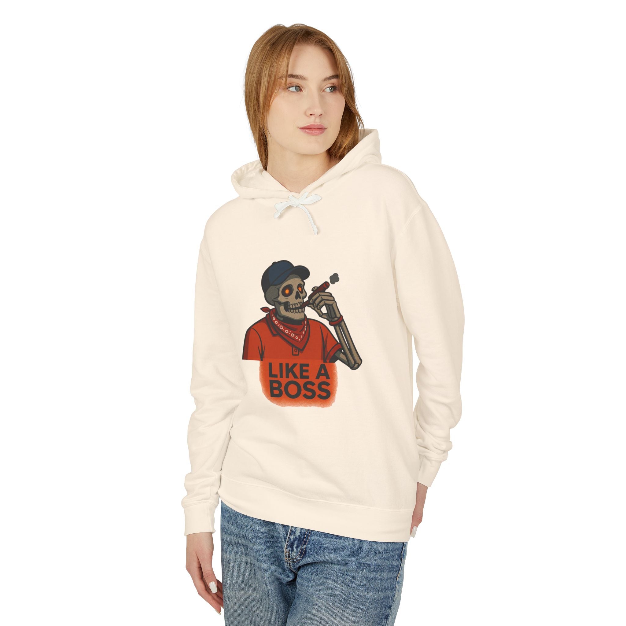 Funny Skeleton Hooded Sweatshirt | Unisex Lightweight Hoodie | Ideal for Halloween, Casual Wear, Unique Gift