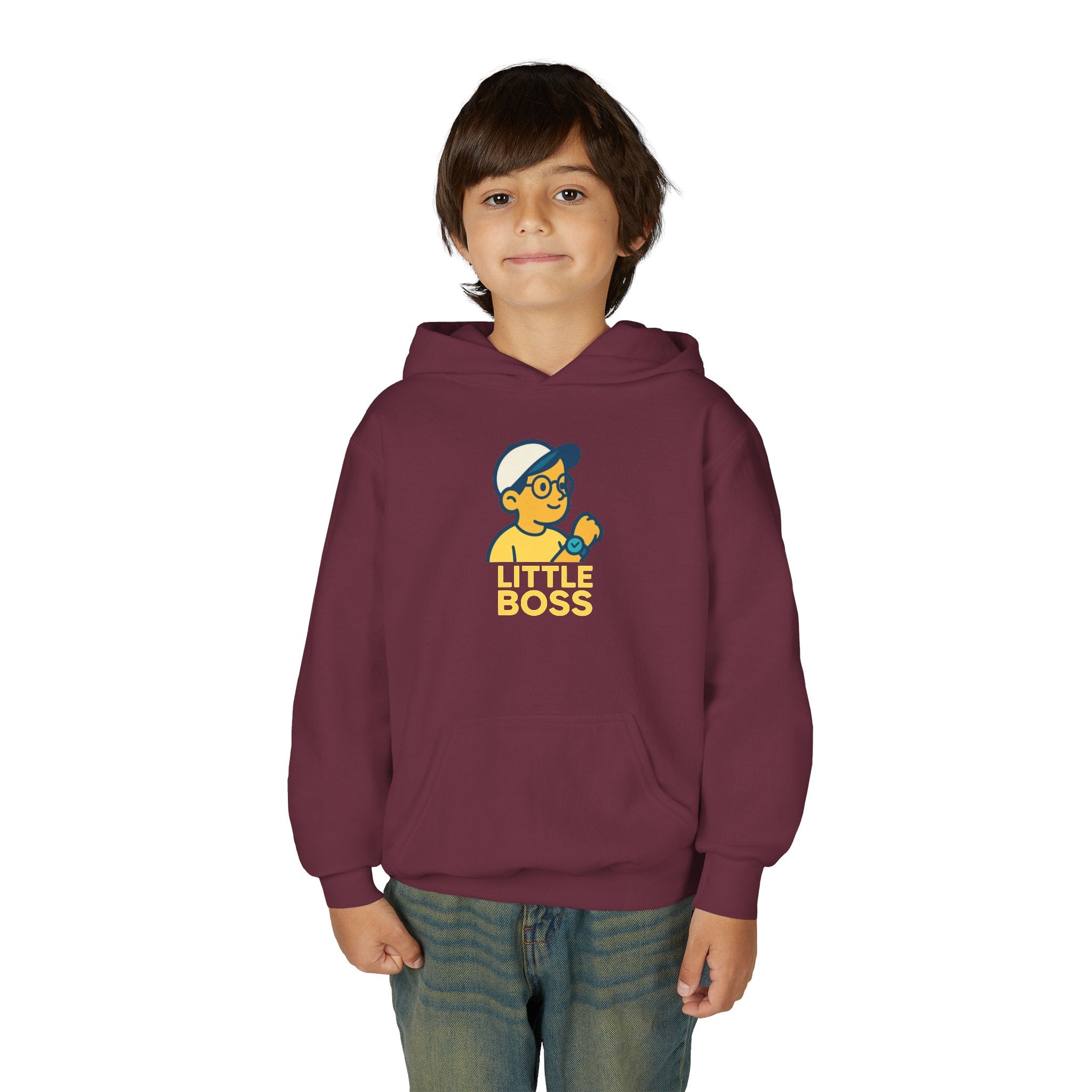 Youth Hooded Sweatshirt for Little Bosses, Fun Playwear for Kids, Perfect for Birthdays, Playdates, and Casual Days