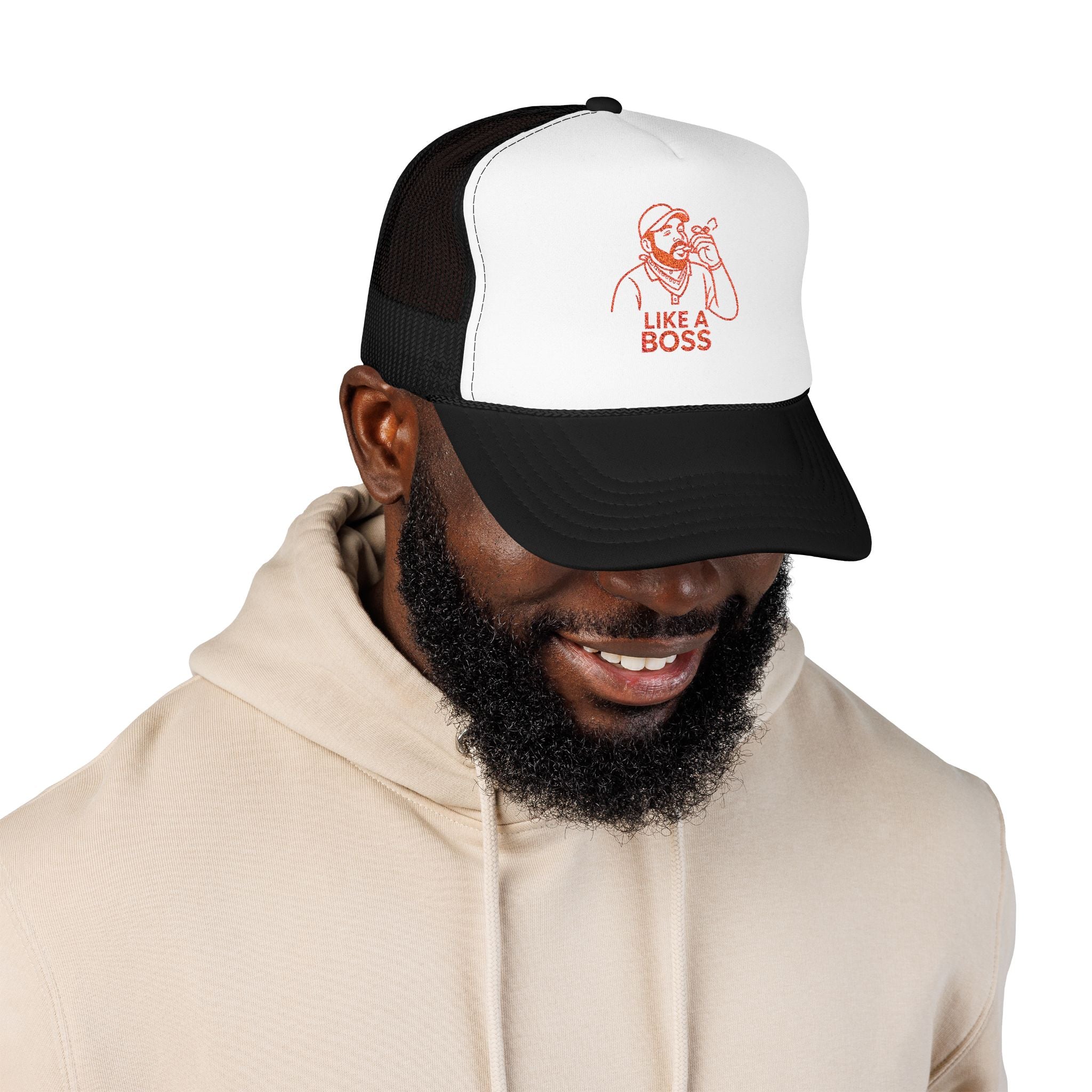 Cool Embroidered Foam Trucker Hat, Gift for Him, Funny Hat, Outdoor Style, Casual Wear, Birthday Gift, Like a Boss Cap