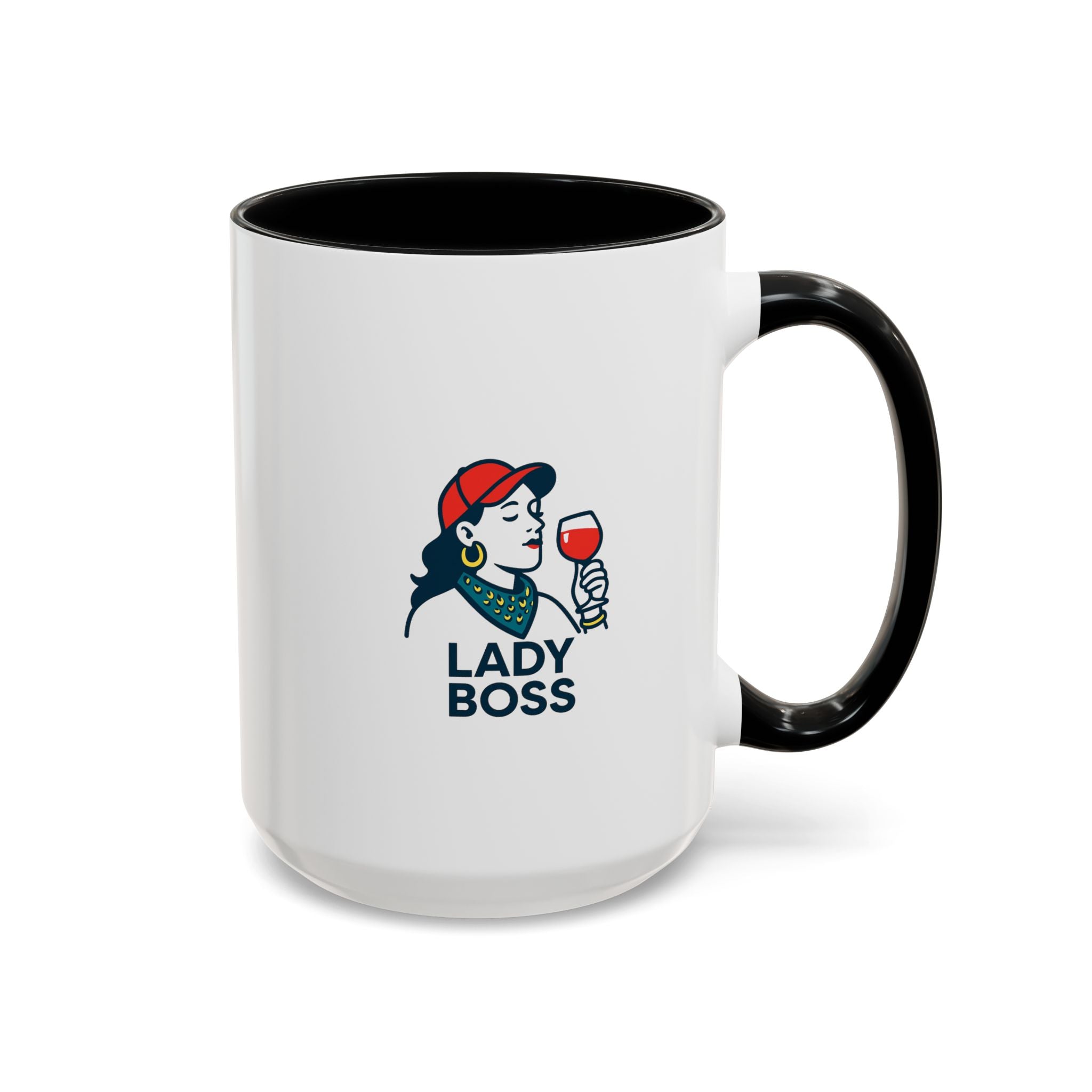 Lady Boss Accent Coffee Mug, Motivational Drinkware, Unique Gift for Her, Office Decor, Empowering Coffee Cup, Inspirational Mug