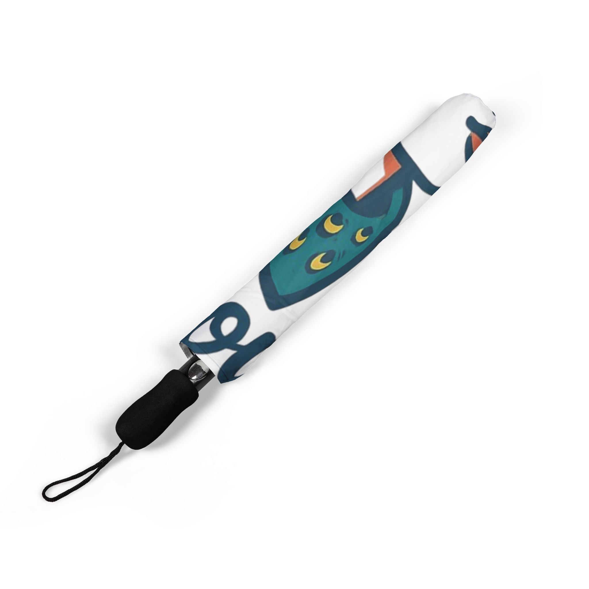 Charming Foldable Umbrella with Rose Design, Perfect for Rainy Days, Gift for Her, Coffee Lovers, Spring Showers, Fun and Functional