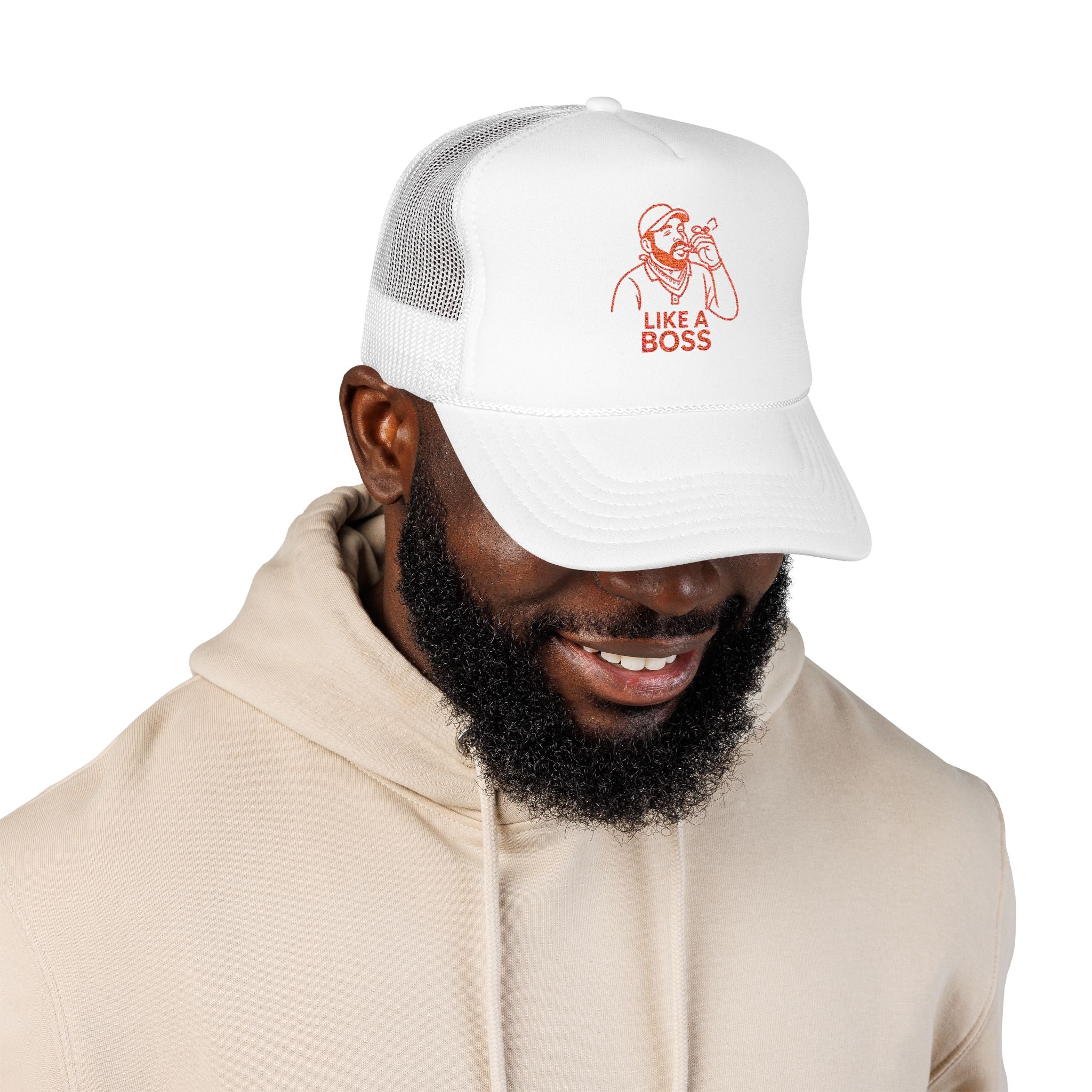 Cool Embroidered Foam Trucker Hat, Gift for Him, Funny Hat, Outdoor Style, Casual Wear, Birthday Gift, Like a Boss Cap