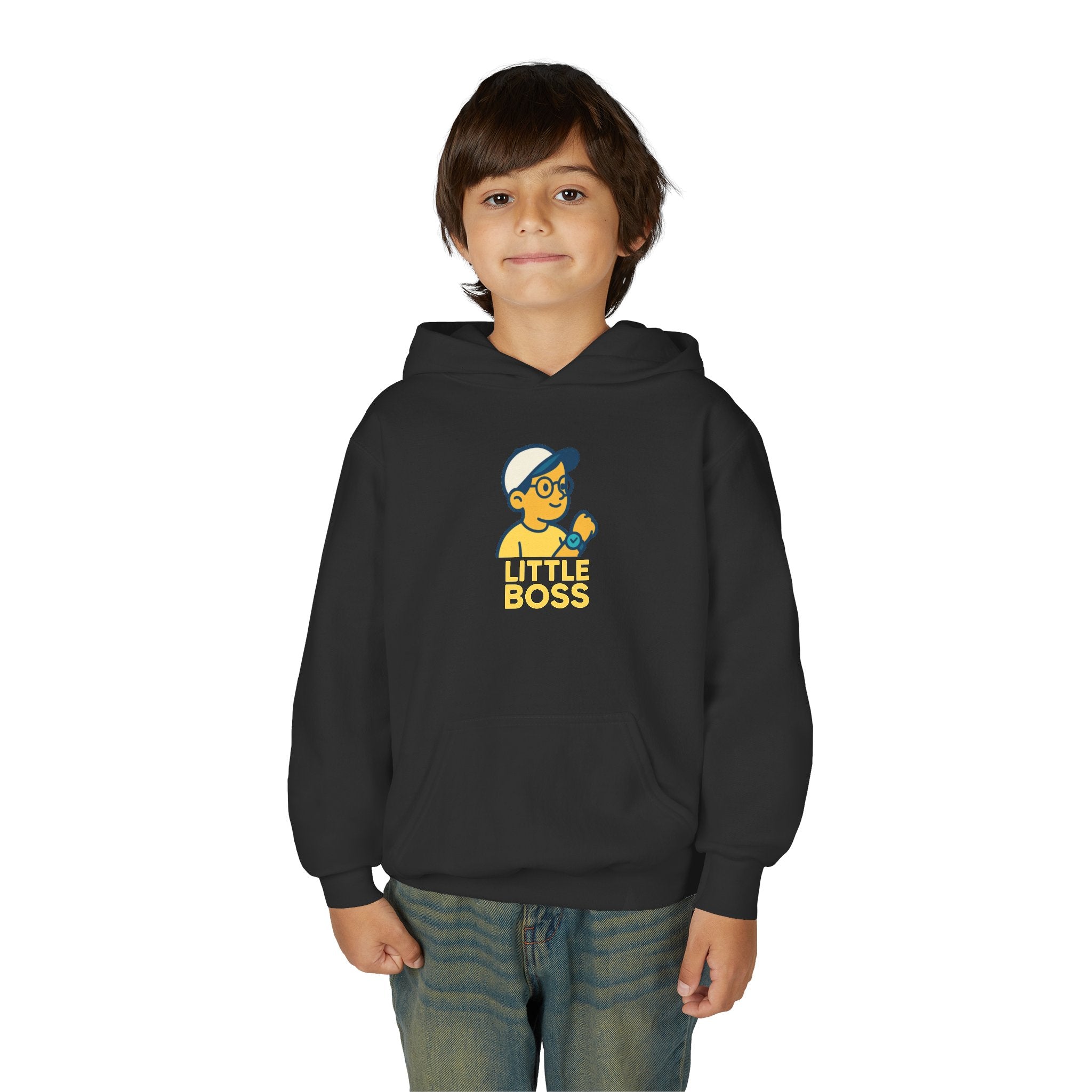 Little Boss Youth Hoodie - Fun Sweatshirt for Kids, Cute Gift, Birthday, Positive Vibes, Cool Fashion