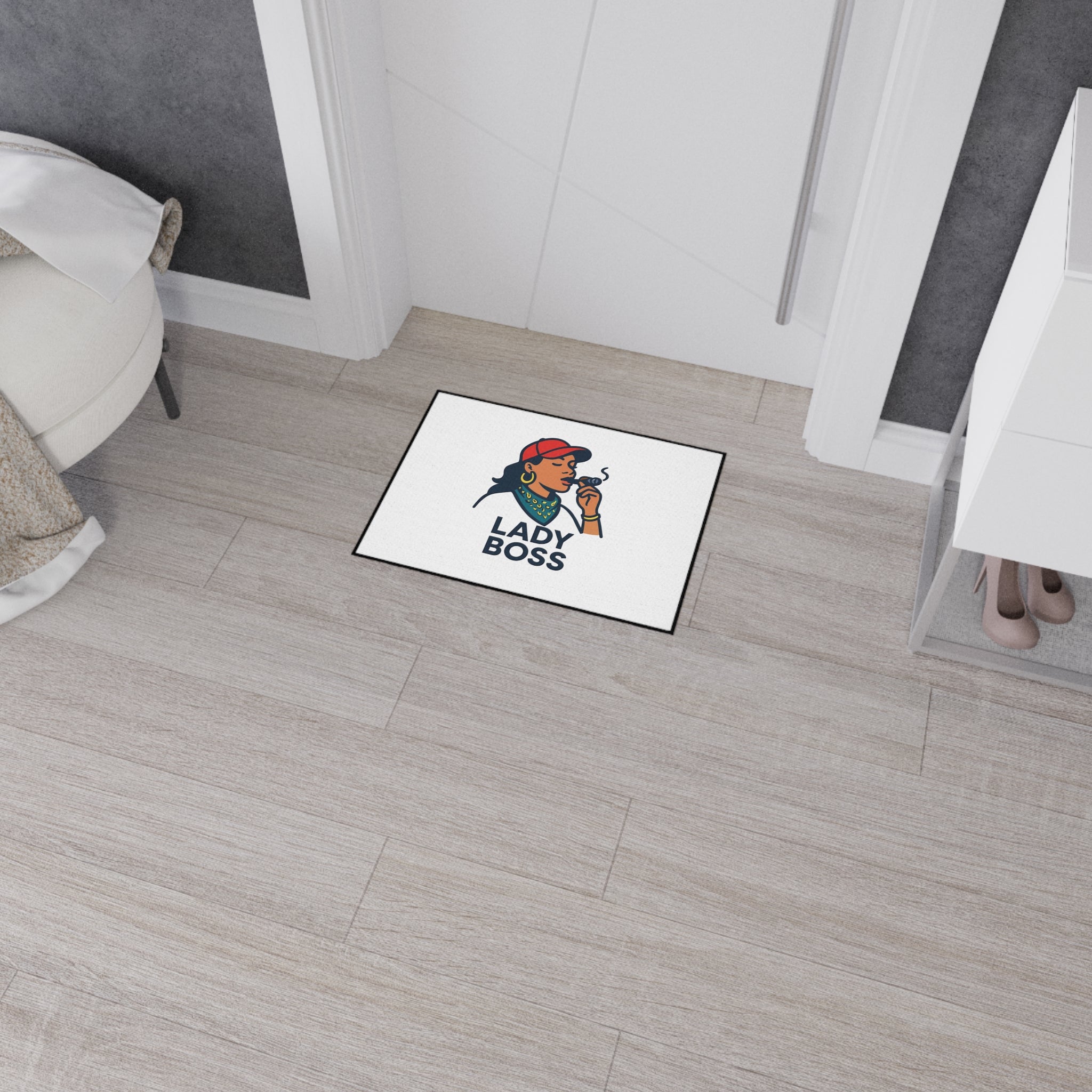 Empowerment Floor Mat - Lady Boss Design, Motivational Home Decor, Entryway Rug, Business Office Mat, Gift for Entrepreneurs