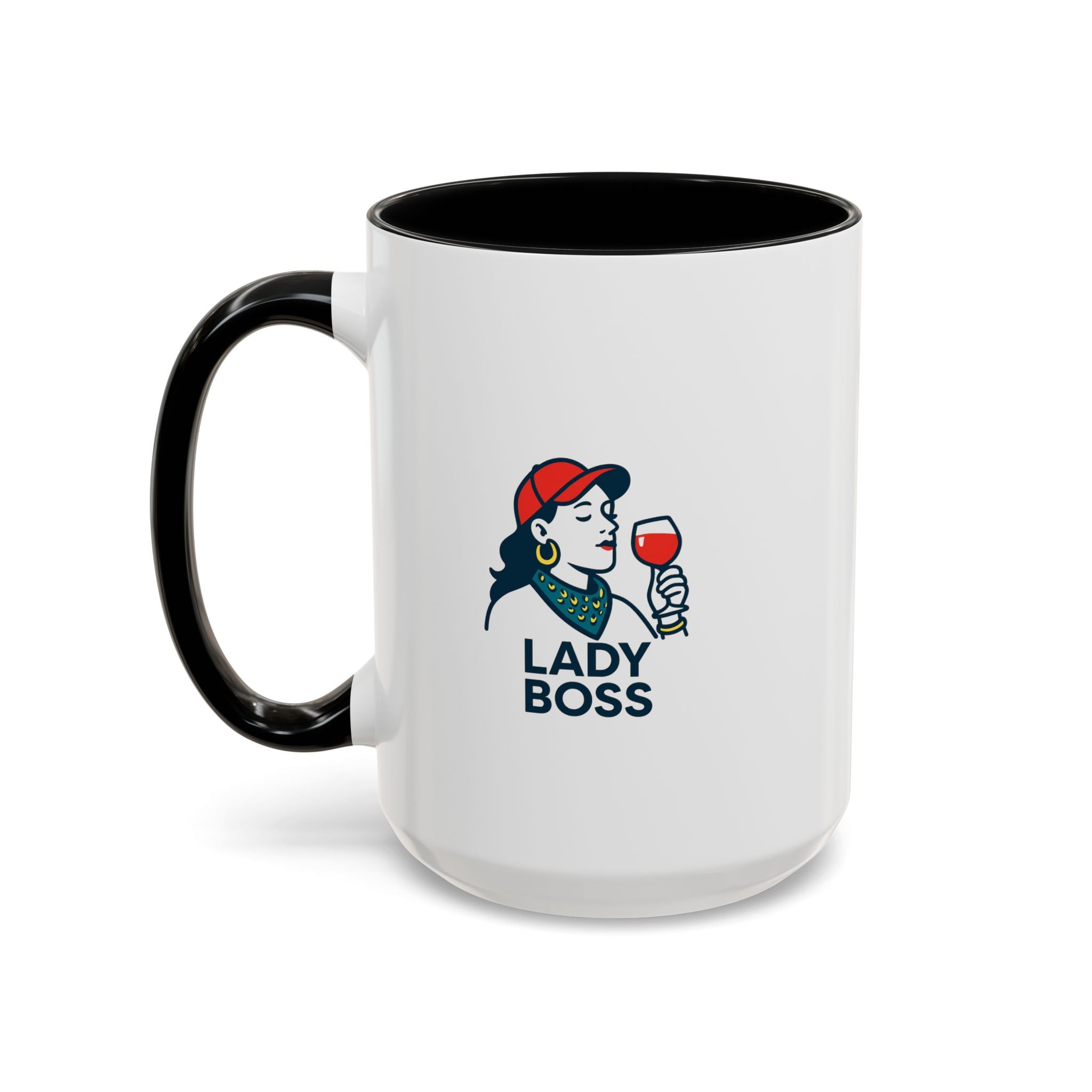 Lady Boss Accent Coffee Mug, Motivational Drinkware, Unique Gift for Her, Office Decor, Empowering Coffee Cup, Inspirational Mug