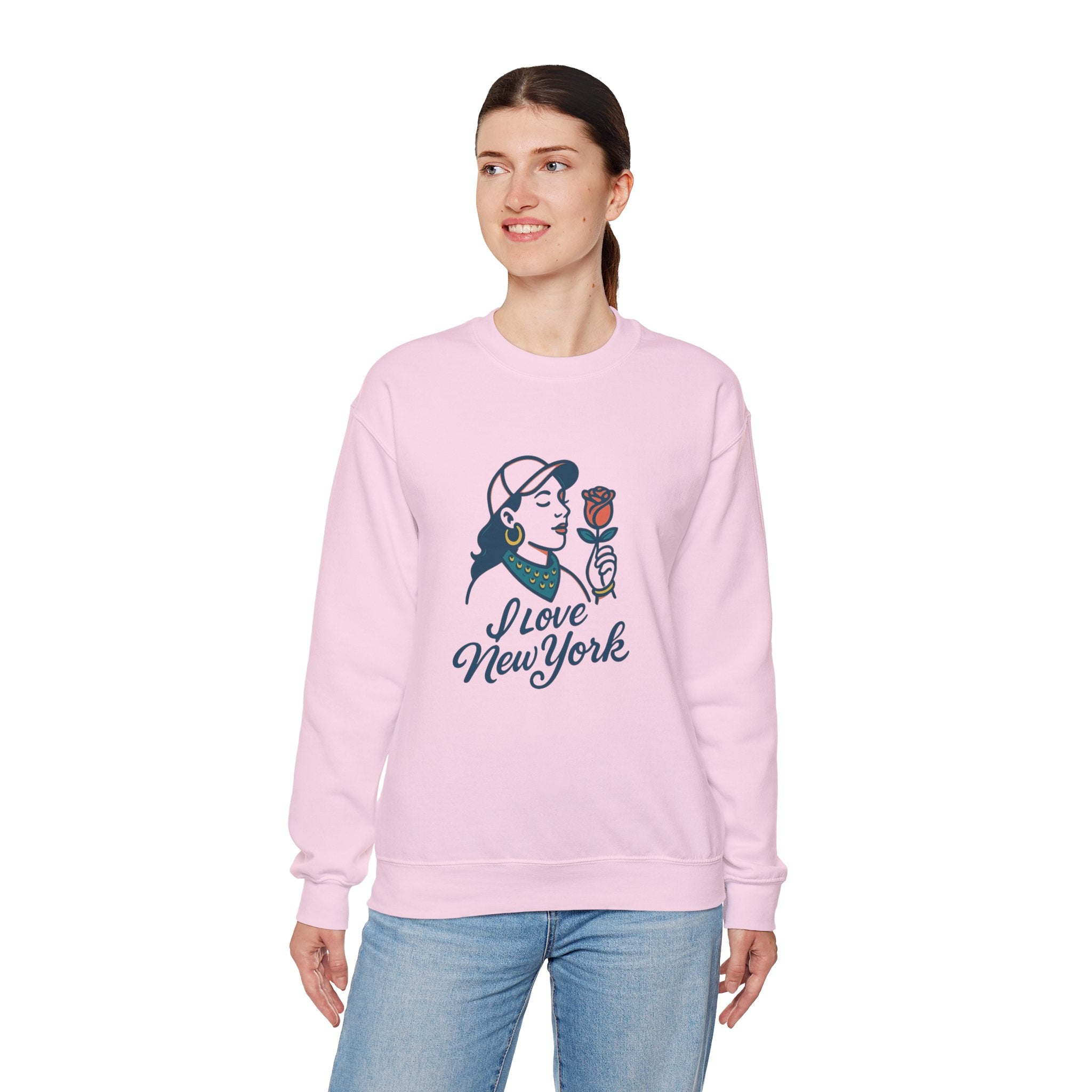 New NYC Romance Sweatshirt - Cozy Unisex Crewneck, Valentine's Gift, Casual Wear, Travel Apparel, Chic Style