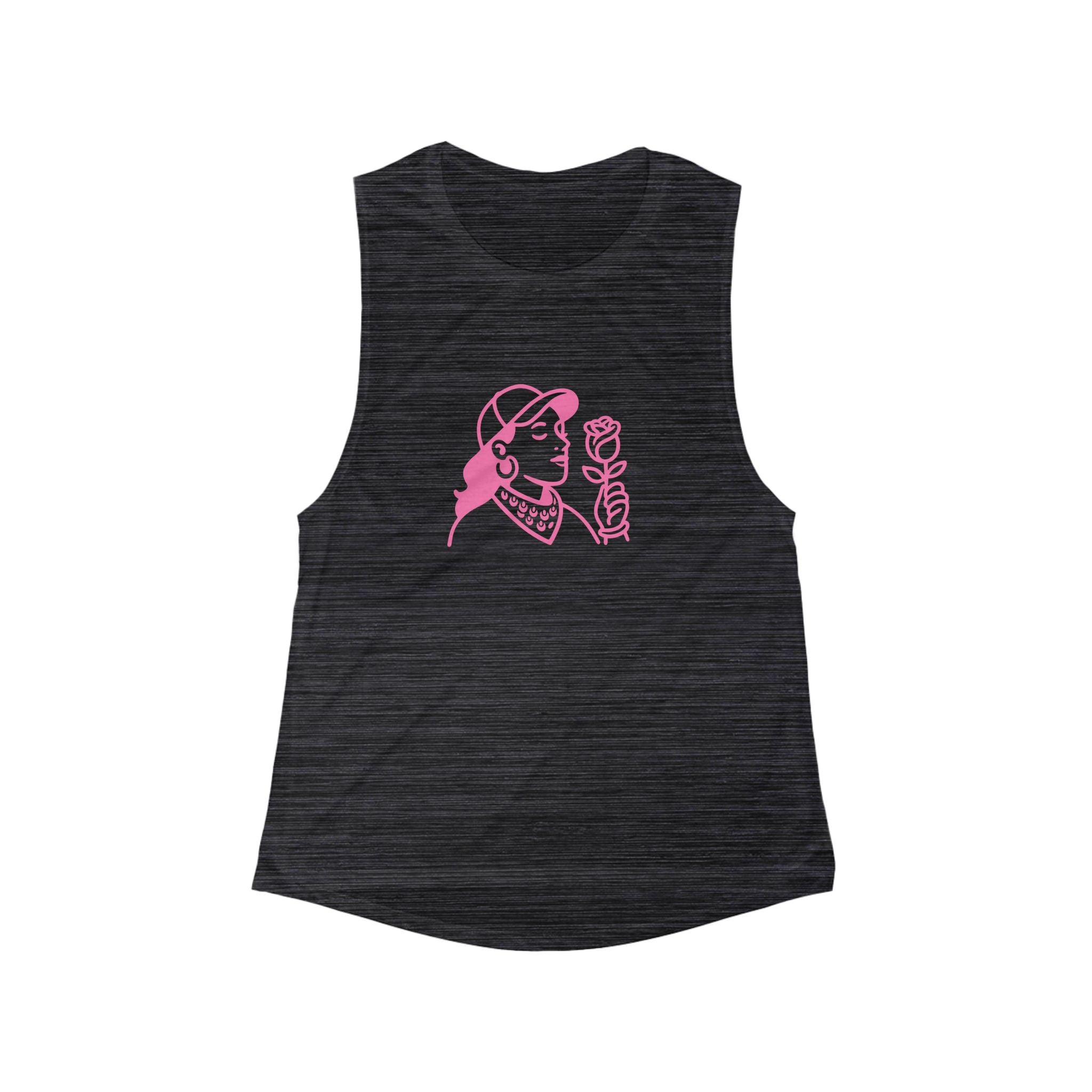Chic Women's Muscle Tank with Floral Design, Casual Summer Top, Gift for Her, Festival Wear, Boho Style
