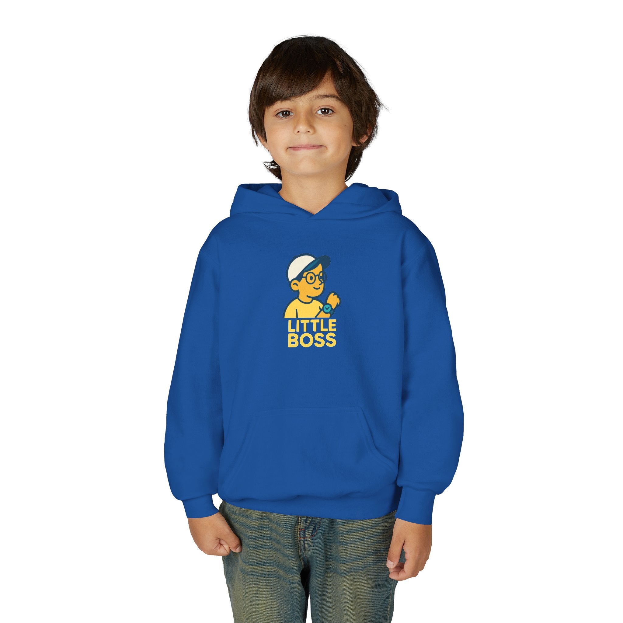 Little Boss Youth Hoodie - Fun Sweatshirt for Kids, Cute Gift, Birthday, Positive Vibes, Cool Fashion