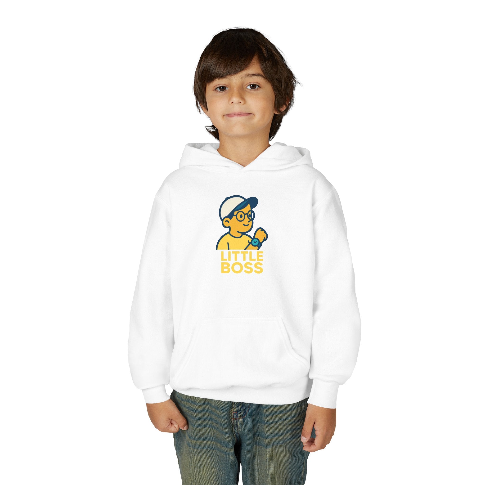 Youth Hooded Sweatshirt for Little Bosses, Fun Playwear for Kids, Perfect for Birthdays, Playdates, and Casual Days