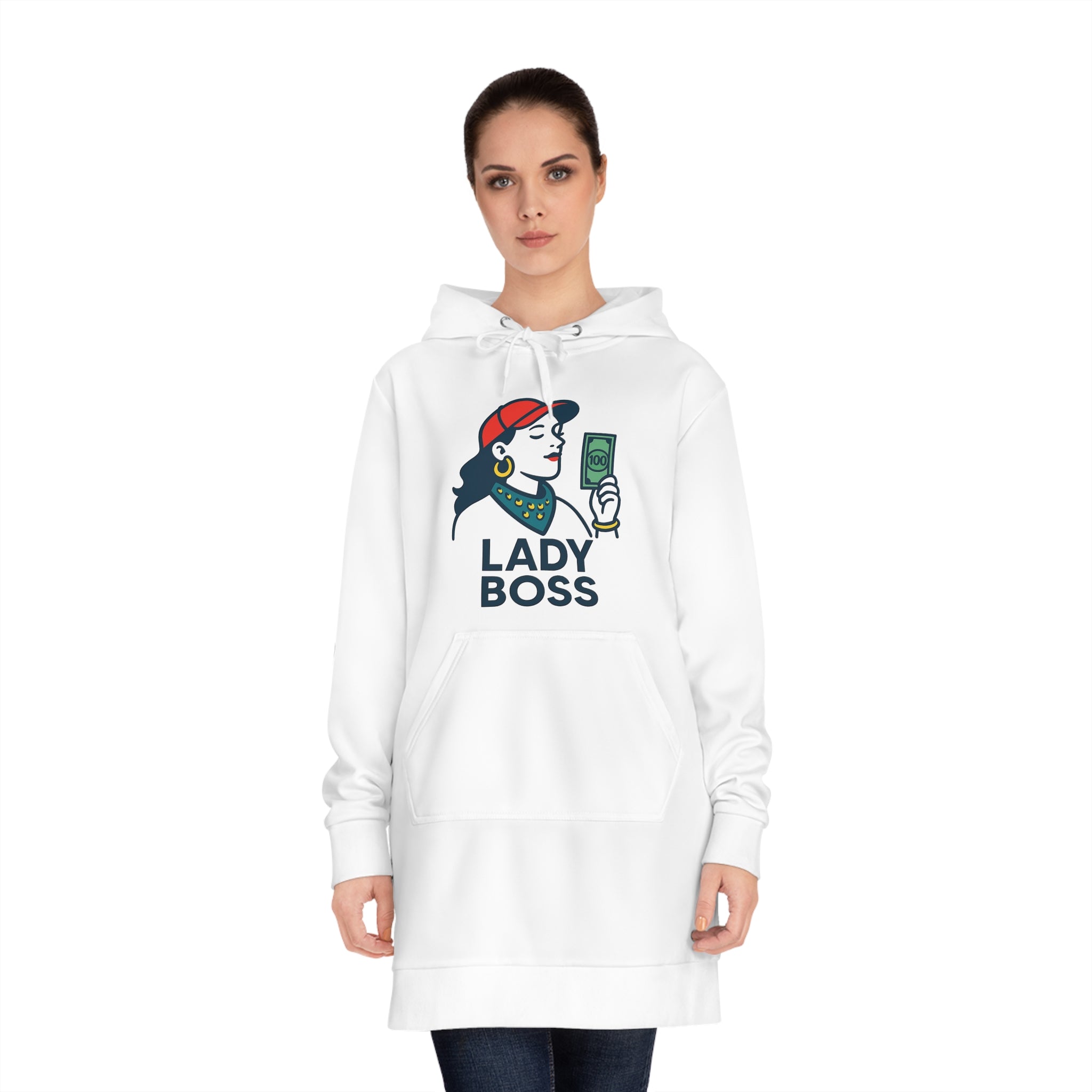 Empowered Women Hoodie Dress - Lady Boss Style, Casual Outfit, Gift for Her, Inspirational Apparel, Comfortable Fashion