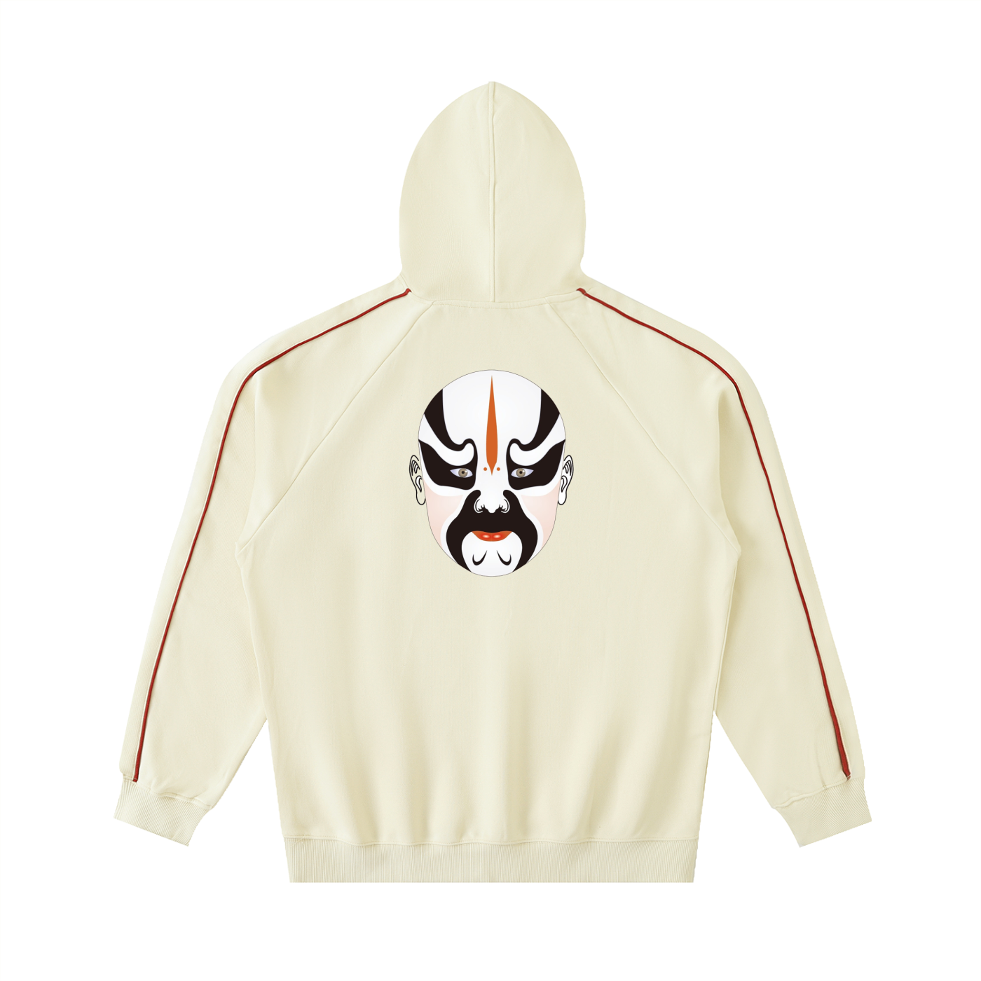 Contrast Piping Raglan Hoodie