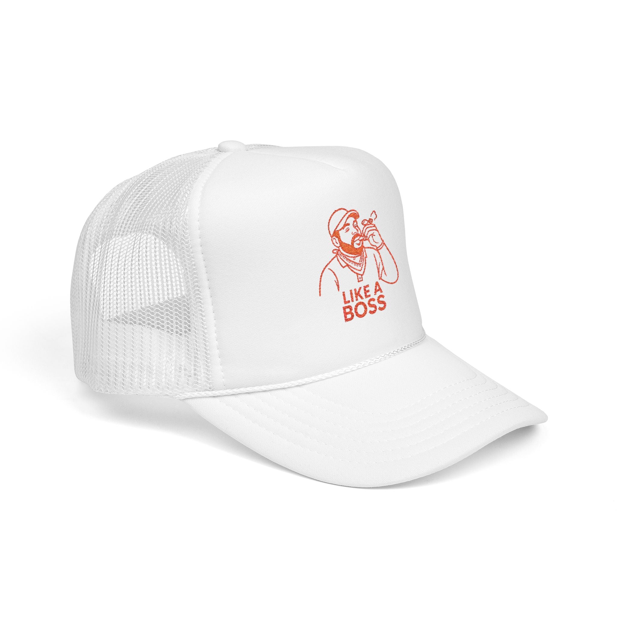 Cool Embroidered Foam Trucker Hat, Gift for Him, Funny Hat, Outdoor Style, Casual Wear, Birthday Gift, Like a Boss Cap