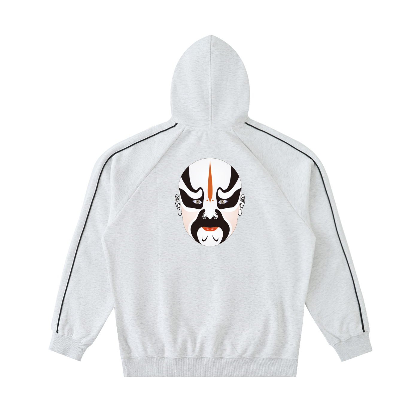 Contrast Piping Raglan Hoodie