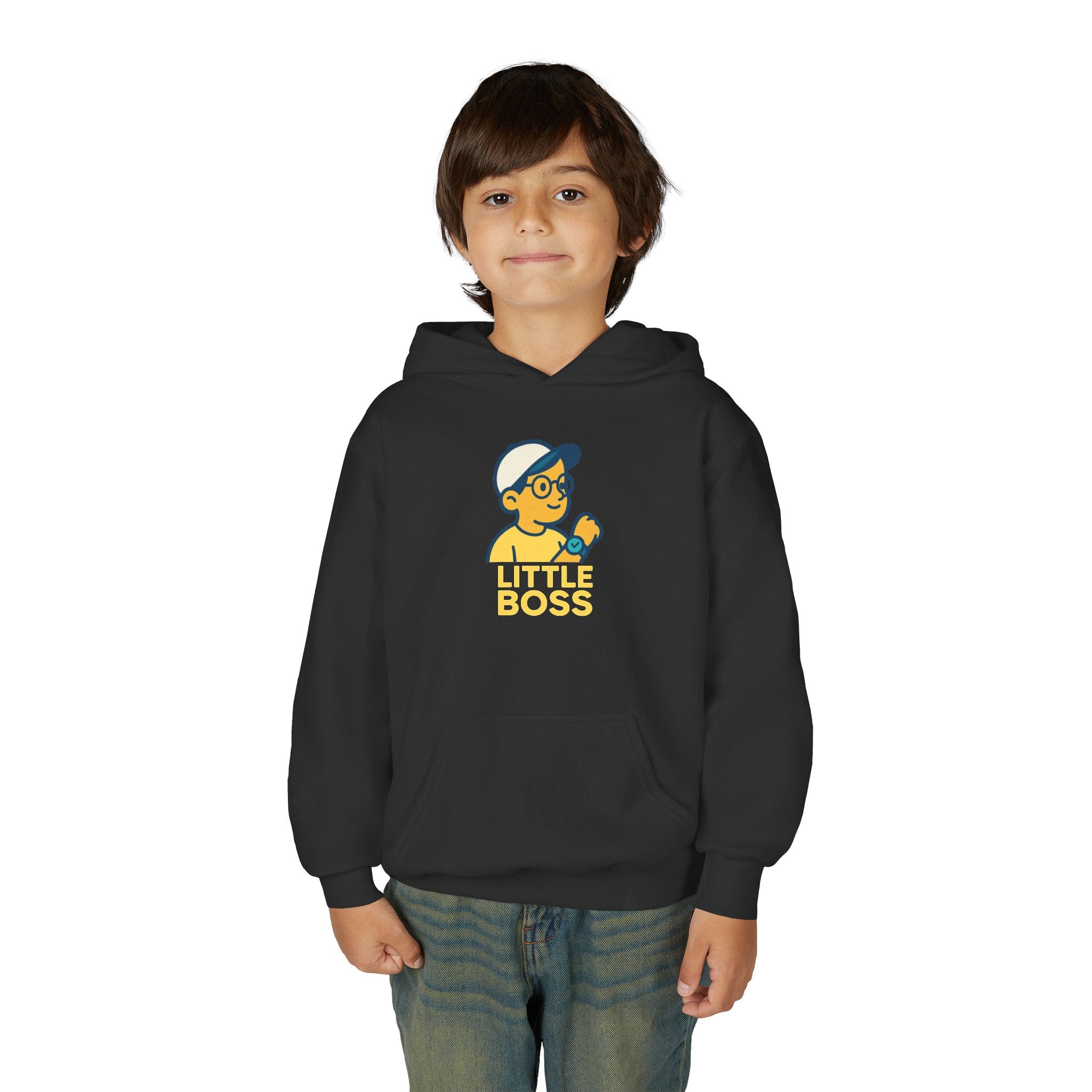 Youth Hooded Sweatshirt for Little Bosses, Fun Playwear for Kids, Perfect for Birthdays, Playdates, and Casual Days