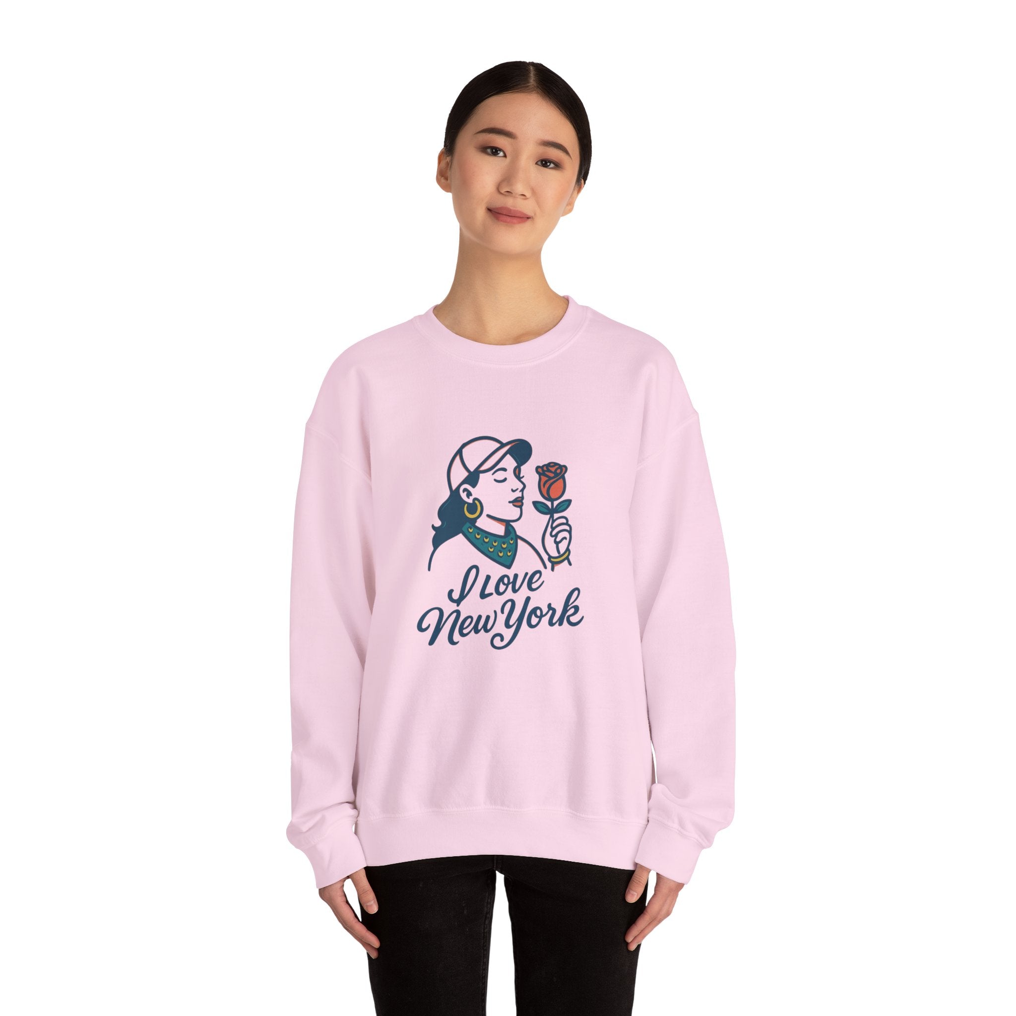New NYC Romance Sweatshirt - Cozy Unisex Crewneck, Valentine's Gift, Casual Wear, Travel Apparel, Chic Style
