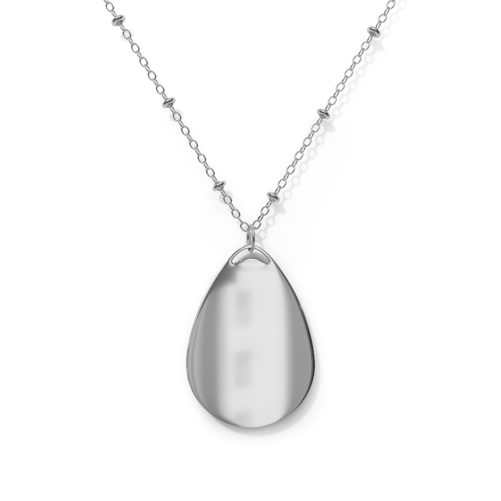 Charming Oval Necklace with Floral Design, Elegant Jewelry for Her, Perfect Gift for Birthdays, Anniversaries, or Just Because