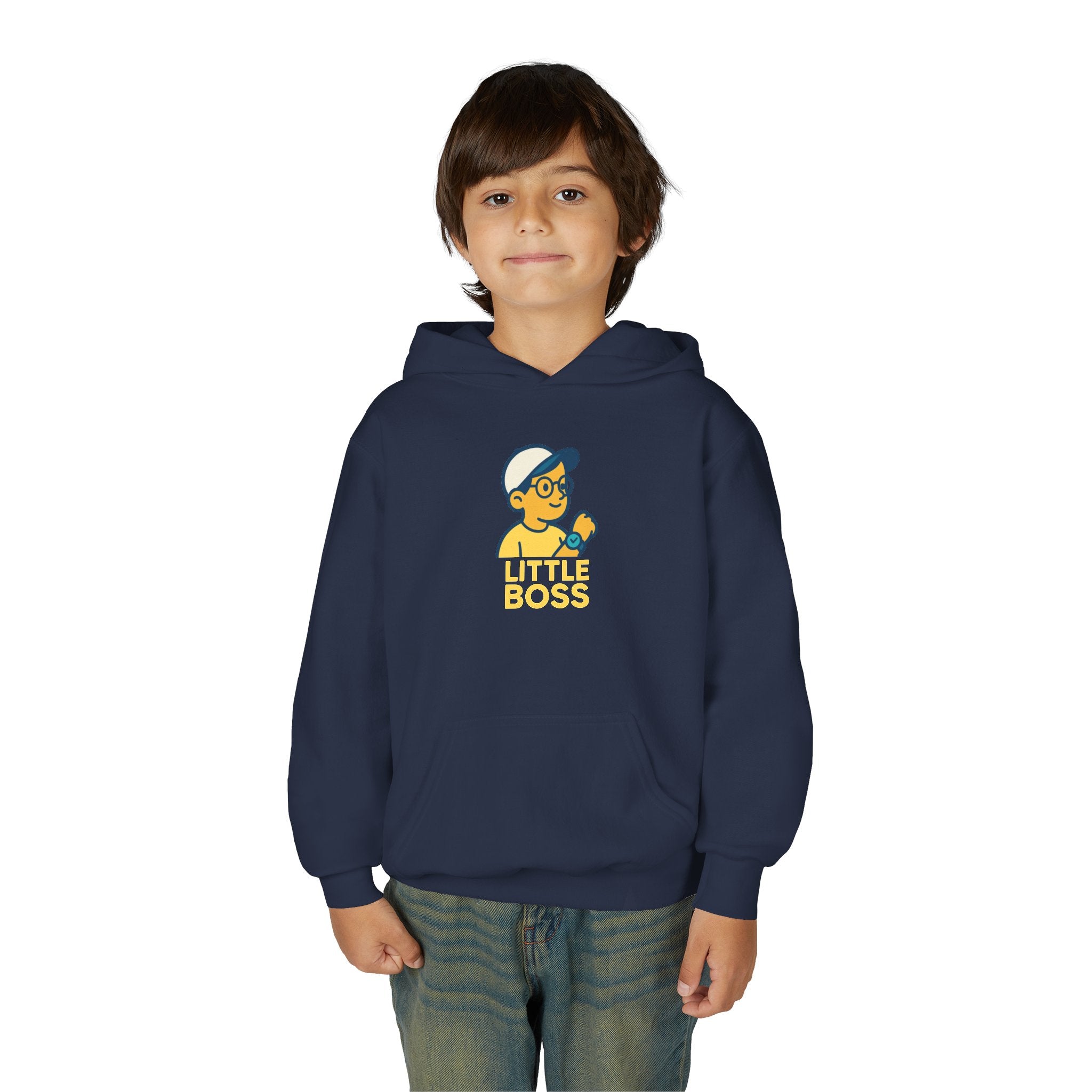 Little Boss Youth Hoodie - Fun Sweatshirt for Kids, Cute Gift, Birthday, Positive Vibes, Cool Fashion