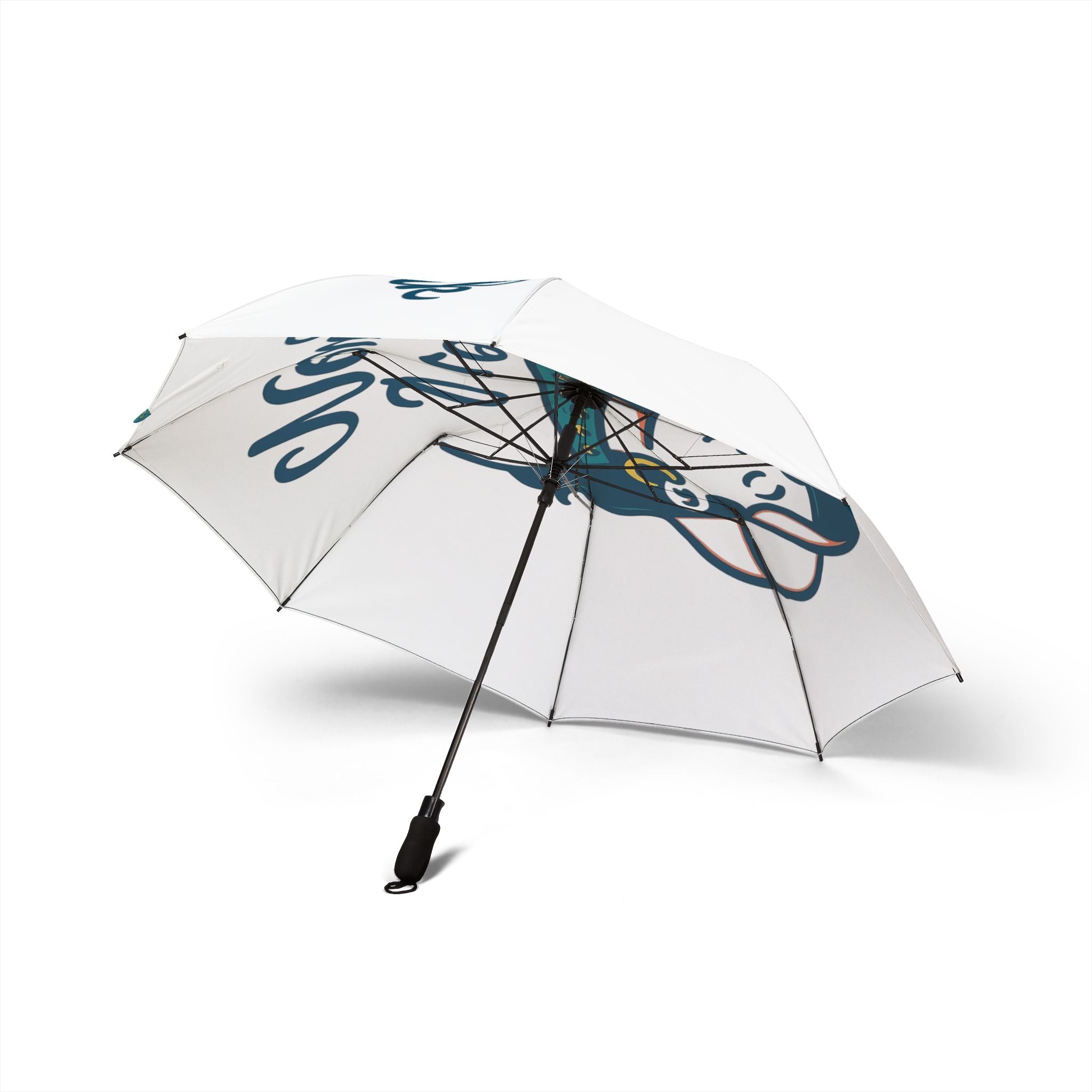 Charming Foldable Umbrella with Rose Design, Perfect for Rainy Days, Gift for Her, Coffee Lovers, Spring Showers, Fun and Functional