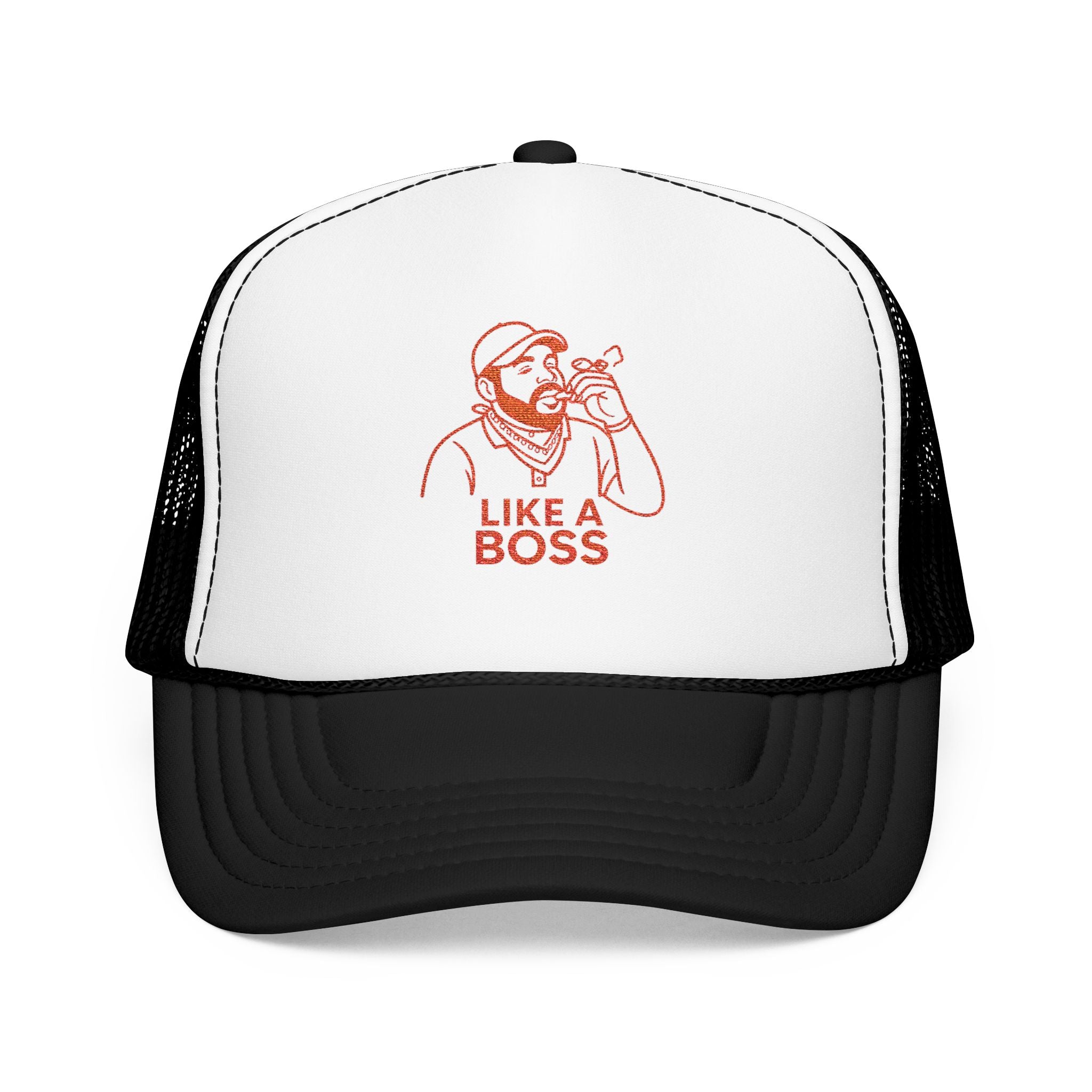 Cool Embroidered Foam Trucker Hat, Gift for Him, Funny Hat, Outdoor Style, Casual Wear, Birthday Gift, Like a Boss Cap