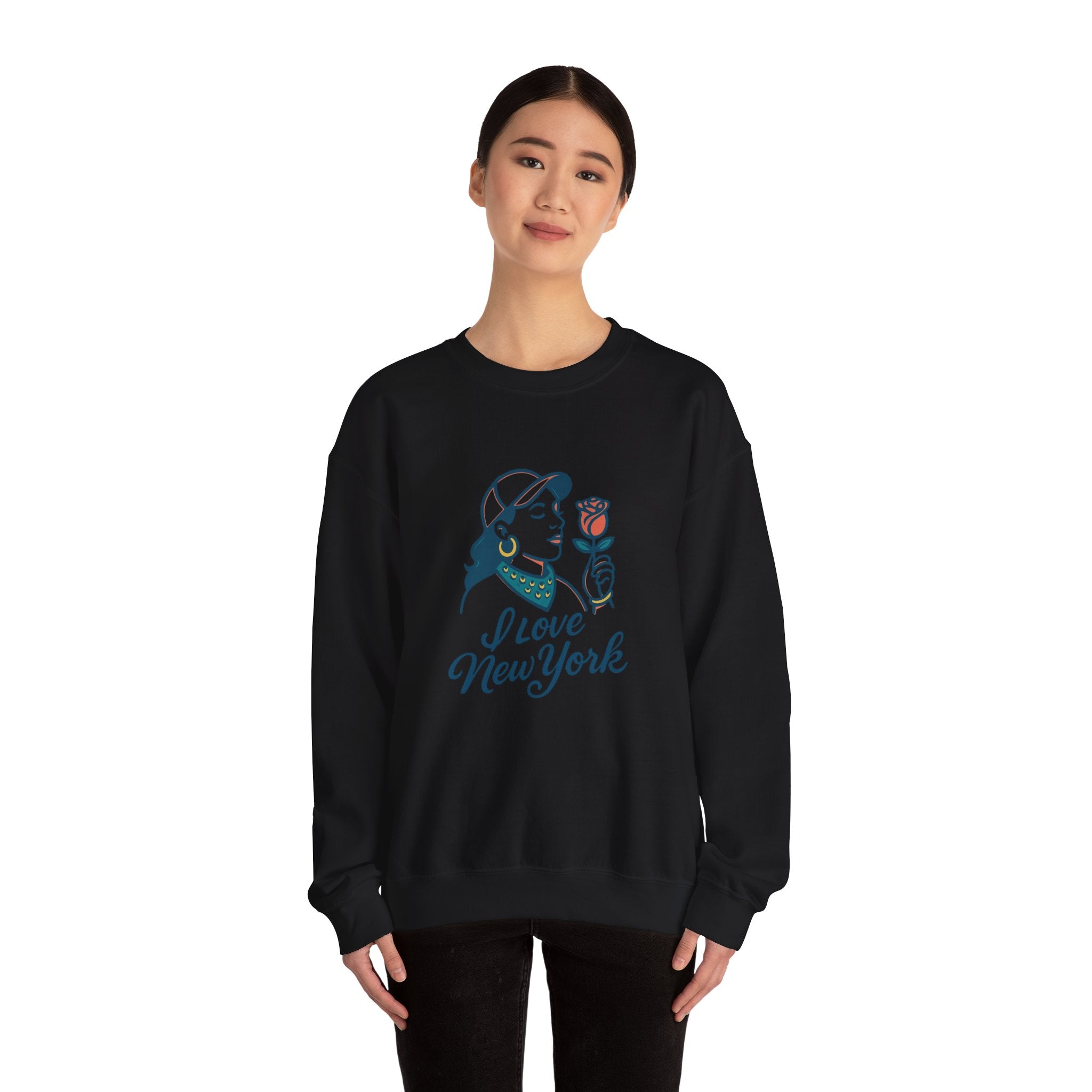 New NYC Romance Sweatshirt - Cozy Unisex Crewneck, Valentine's Gift, Casual Wear, Travel Apparel, Chic Style