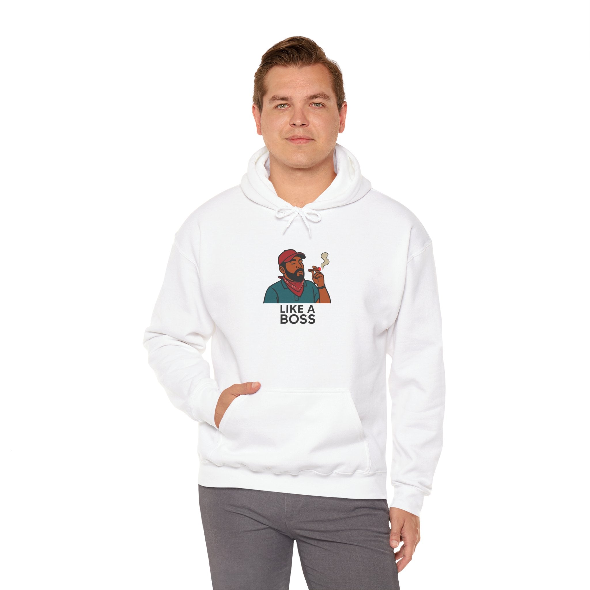 Cool Vibe Hoodie - Like A Boss Sweatshirt, Casual Wear, Gift for Him, Streetwear, Trendy Apparel
