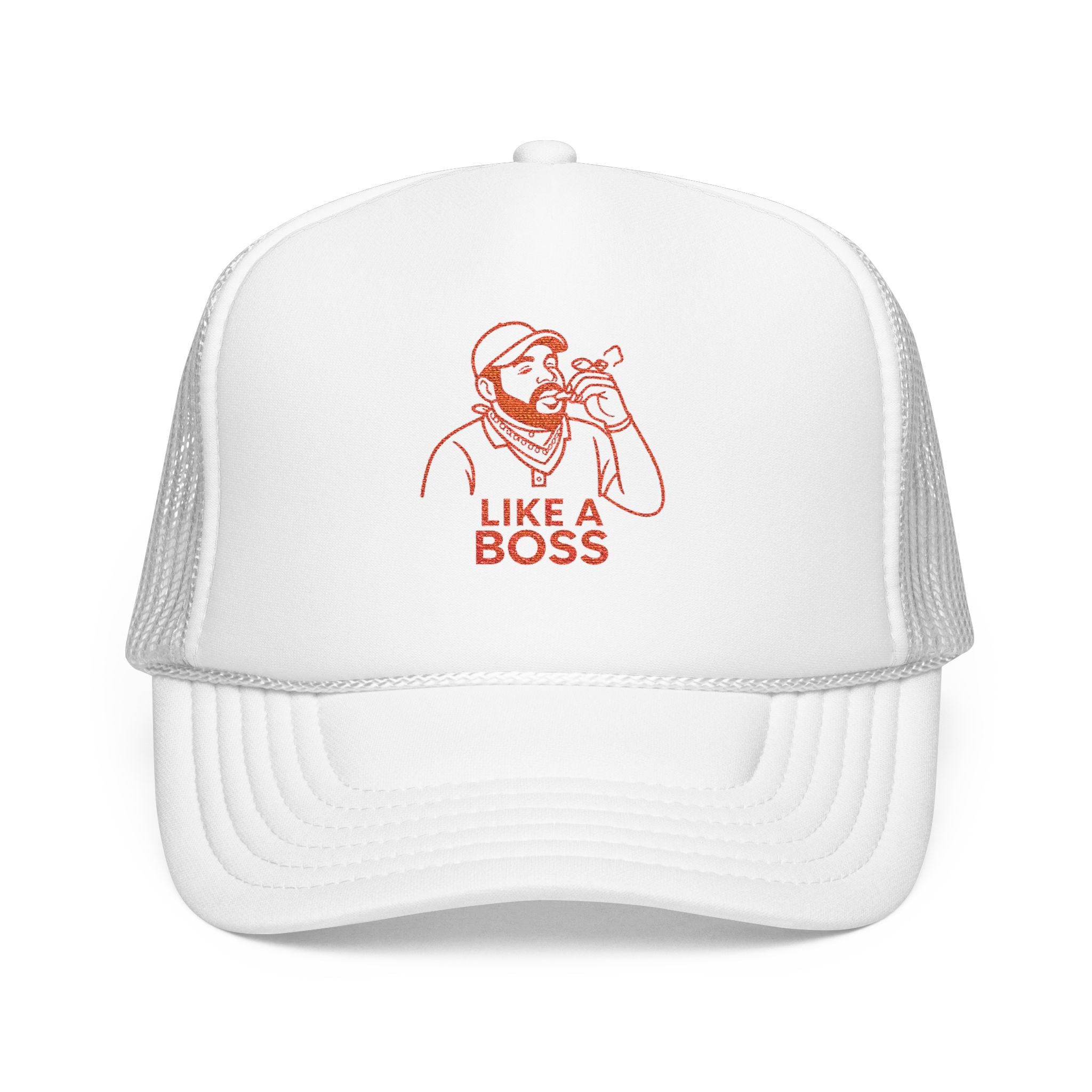 Cool Embroidered Foam Trucker Hat, Gift for Him, Funny Hat, Outdoor Style, Casual Wear, Birthday Gift, Like a Boss Cap