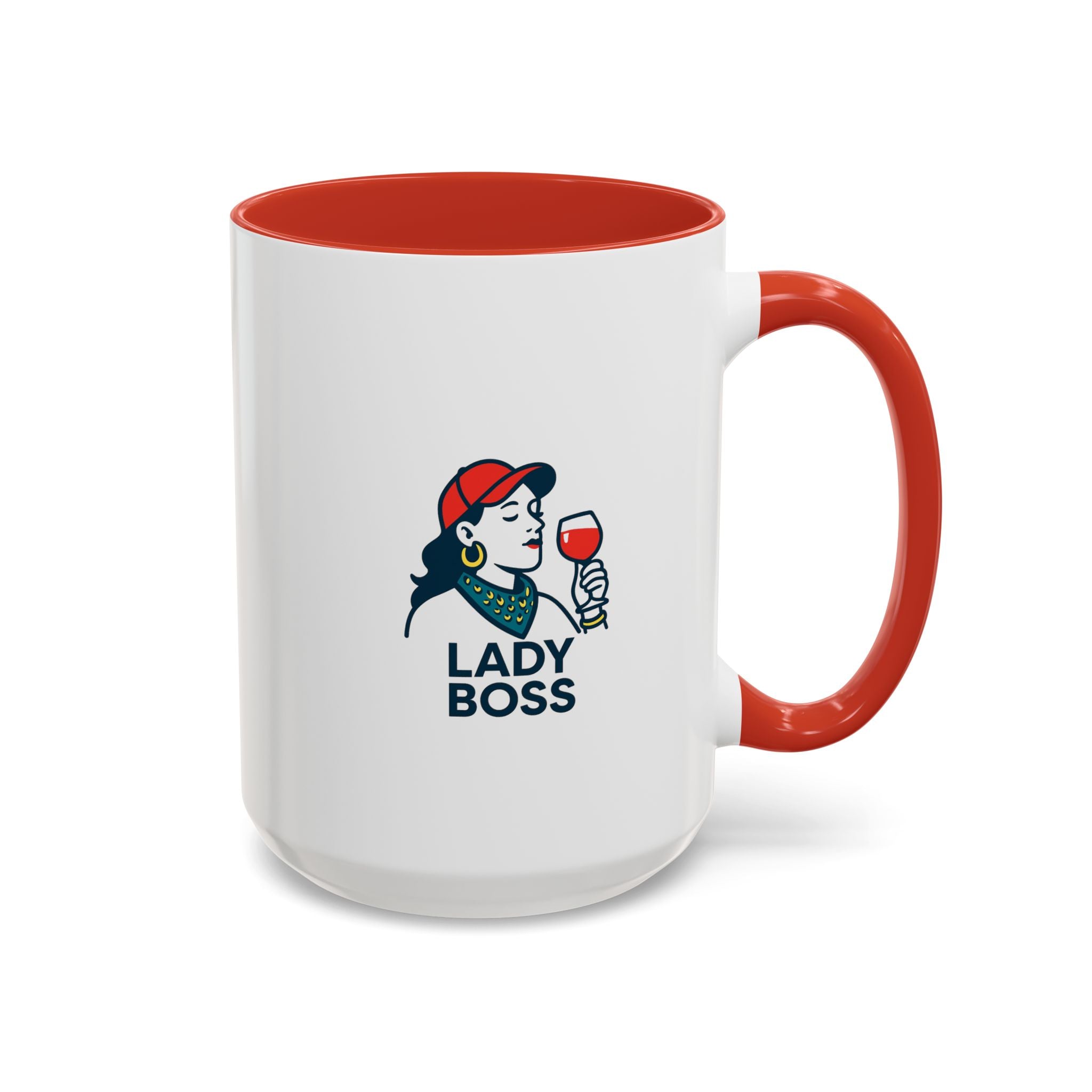 Lady Boss Accent Coffee Mug, Motivational Drinkware, Unique Gift for Her, Office Decor, Empowering Coffee Cup, Inspirational Mug