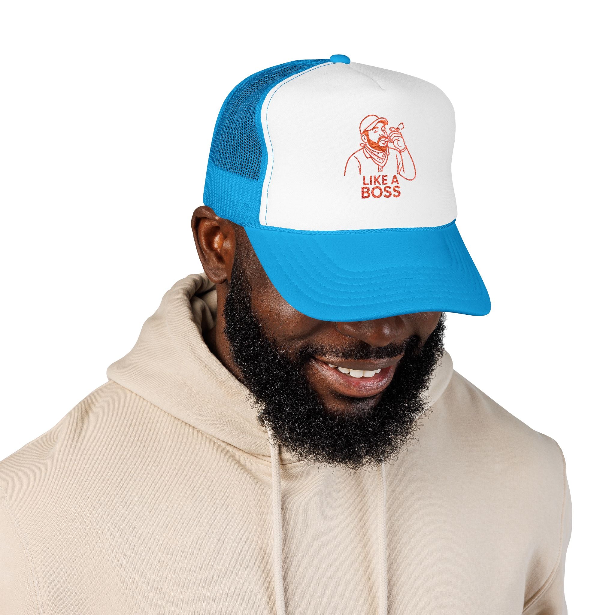 Cool Embroidered Foam Trucker Hat, Gift for Him, Funny Hat, Outdoor Style, Casual Wear, Birthday Gift, Like a Boss Cap