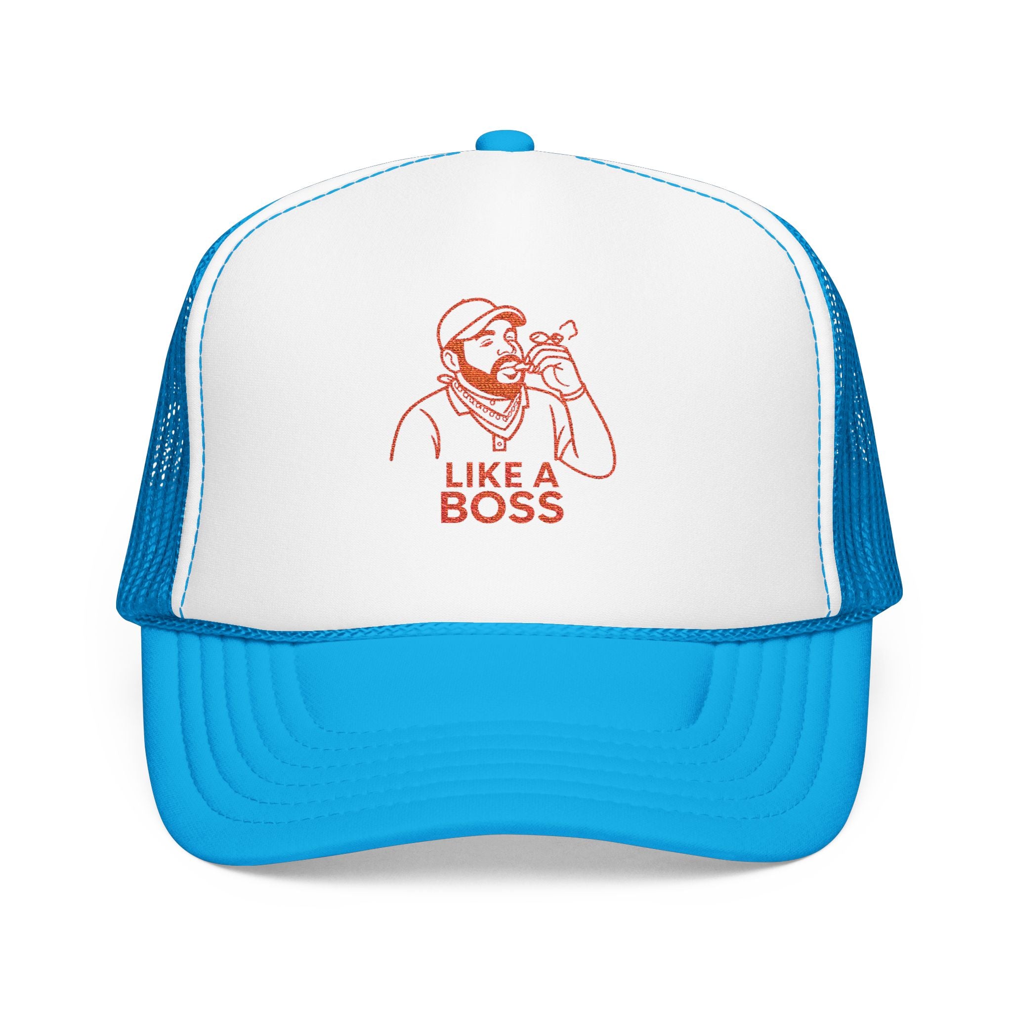 Cool Embroidered Foam Trucker Hat, Gift for Him, Funny Hat, Outdoor Style, Casual Wear, Birthday Gift, Like a Boss Cap