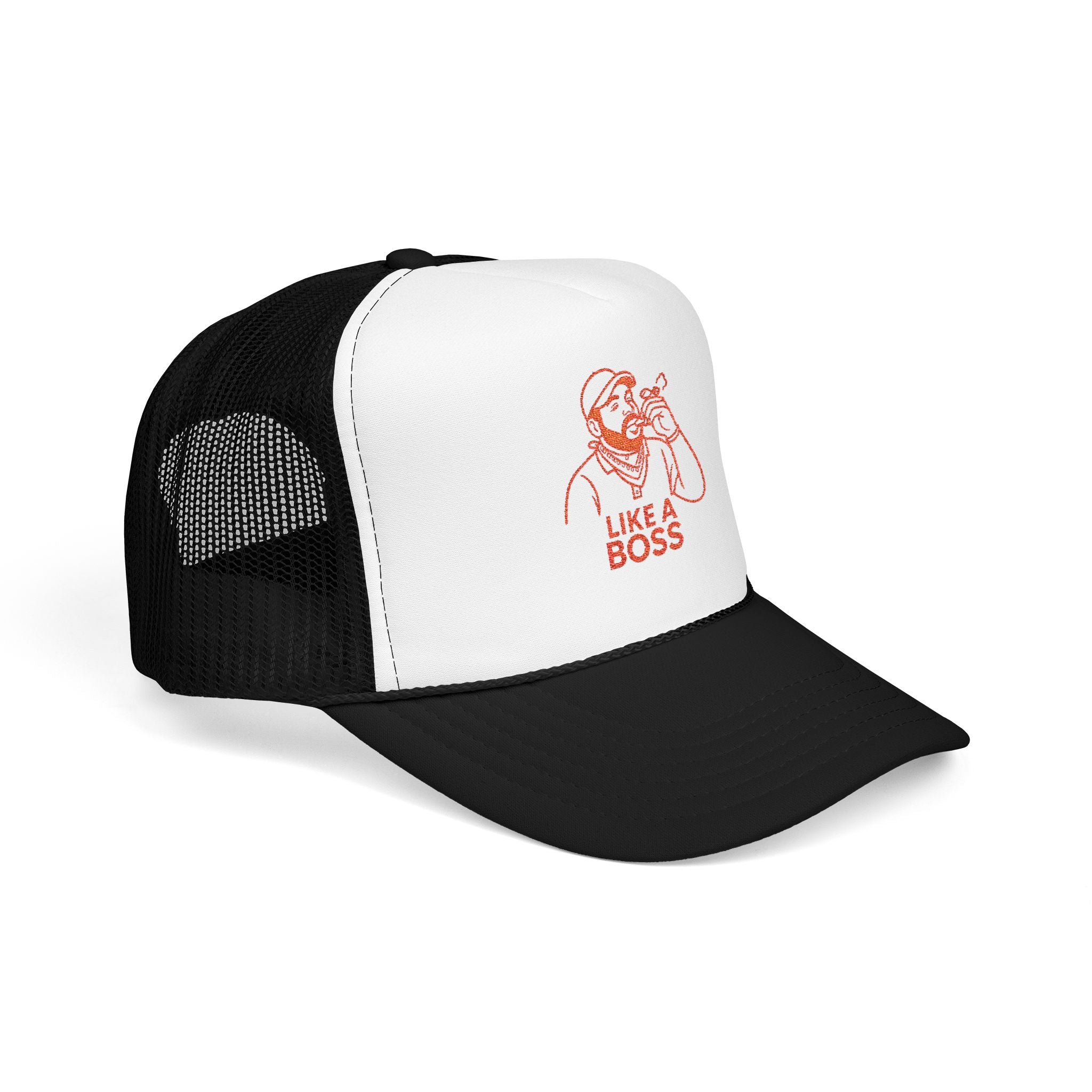 Cool Embroidered Foam Trucker Hat, Gift for Him, Funny Hat, Outdoor Style, Casual Wear, Birthday Gift, Like a Boss Cap