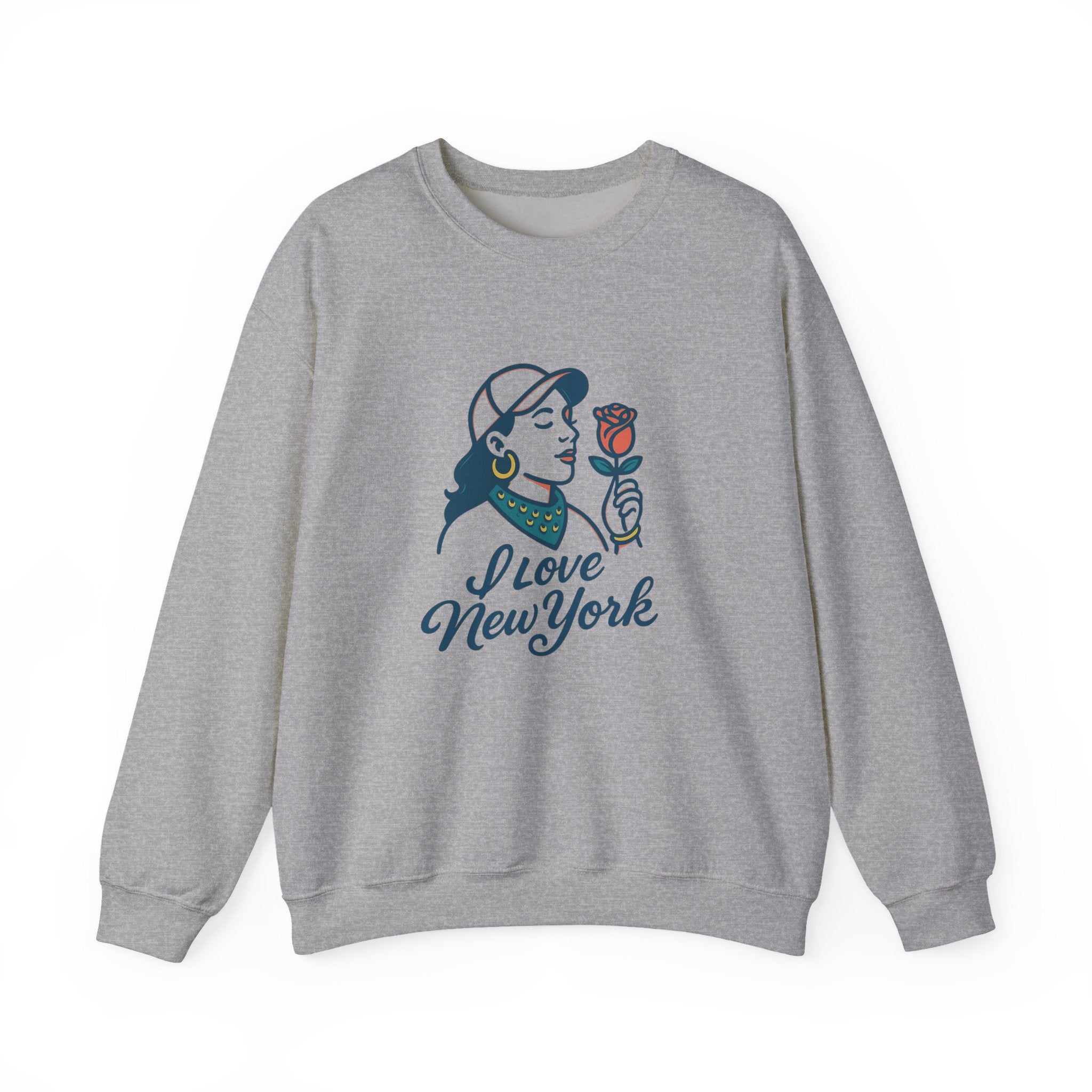 New NYC Romance Sweatshirt - Cozy Unisex Crewneck, Valentine's Gift, Casual Wear, Travel Apparel, Chic Style