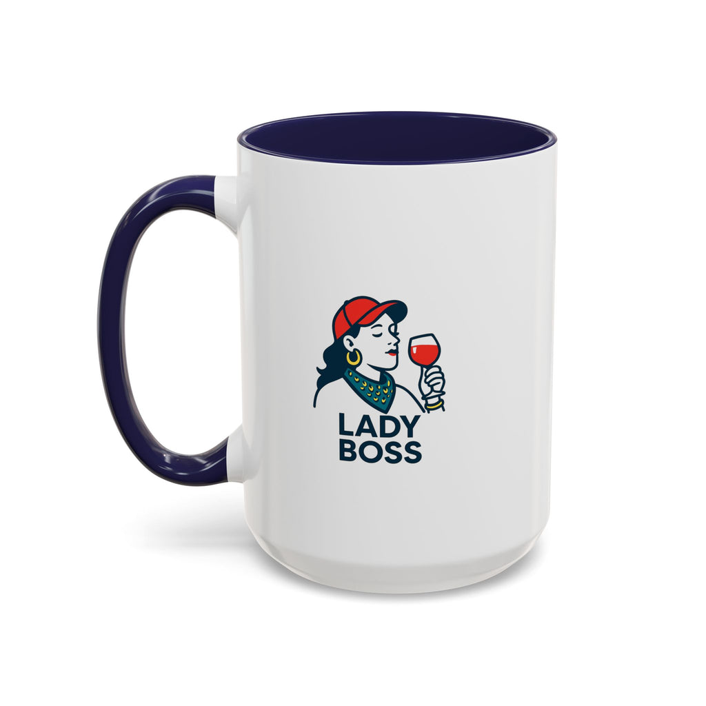 Lady Boss Accent Coffee Mug, Motivational Drinkware, Unique Gift for Her, Office Decor, Empowering Coffee Cup, Inspirational Mug