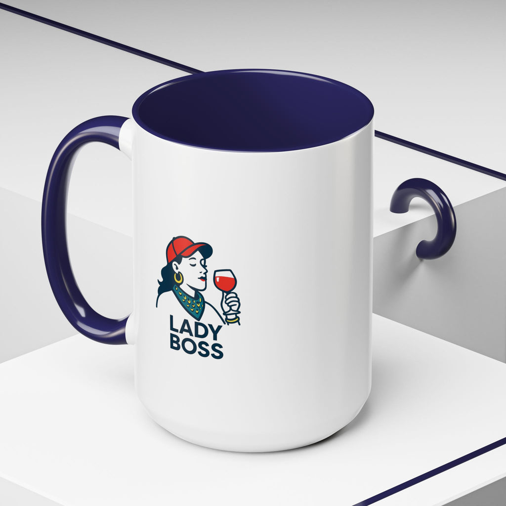 Lady Boss Accent Coffee Mug, Motivational Drinkware, Unique Gift for Her, Office Decor, Empowering Coffee Cup, Inspirational Mug