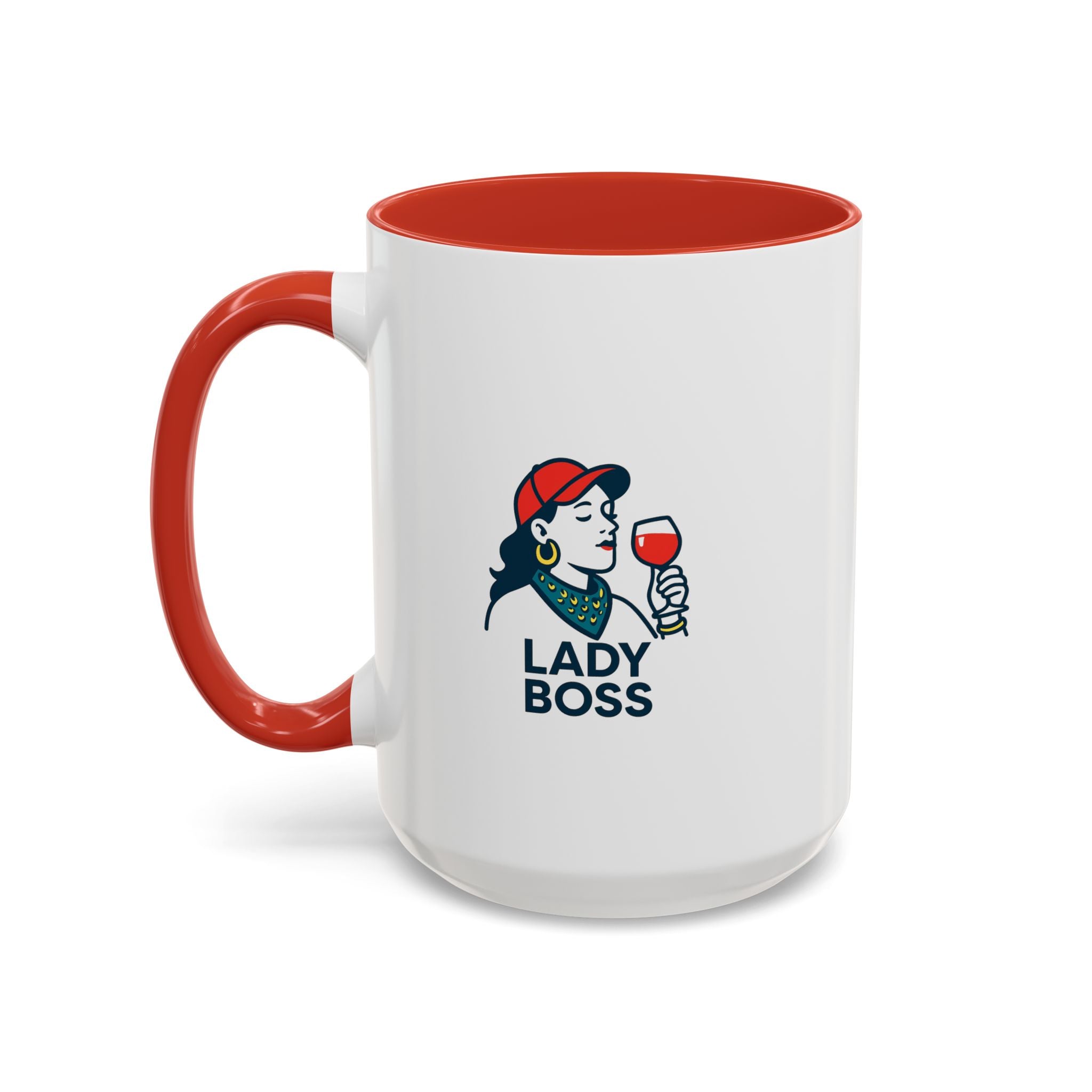 Lady Boss Accent Coffee Mug, Motivational Drinkware, Unique Gift for Her, Office Decor, Empowering Coffee Cup, Inspirational Mug