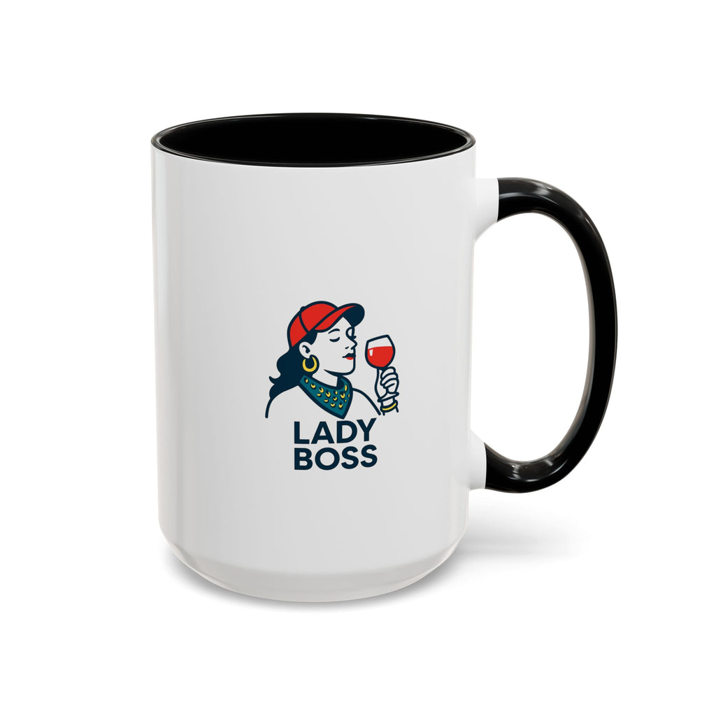 Lady Boss Accent Coffee Mug, Motivational Drinkware, Unique Gift for Her, Office Decor, Empowering Coffee Cup, Inspirational Mug