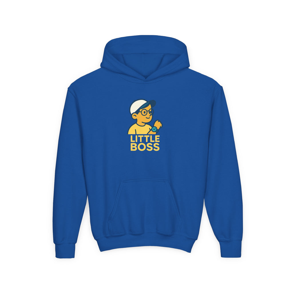 Little Boss Youth Hoodie - Fun Sweatshirt for Kids, Cute Gift, Birthday, Positive Vibes, Cool Fashion