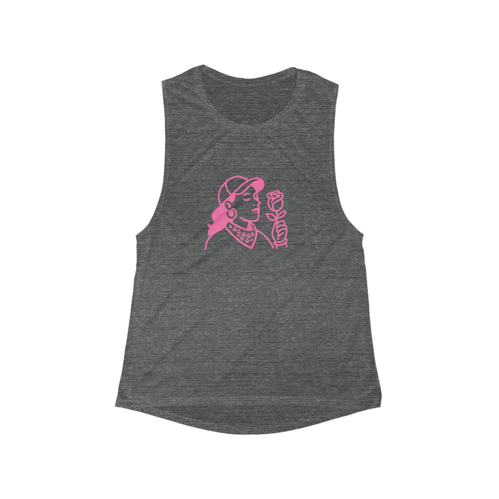 Chic Women's Muscle Tank with Floral Design, Casual Summer Top, Gift for Her, Festival Wear, Boho Style