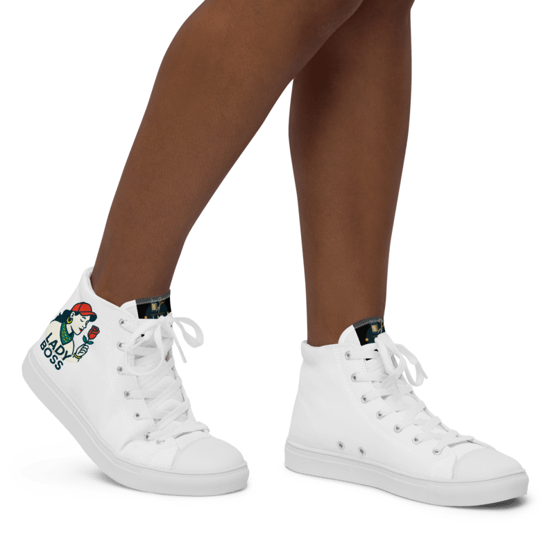 Women’s LADY BO$$ high_top canvas shoes
