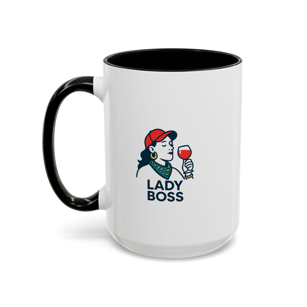 Lady Boss Accent Coffee Mug, Motivational Drinkware, Unique Gift for Her, Office Decor, Empowering Coffee Cup, Inspirational Mug