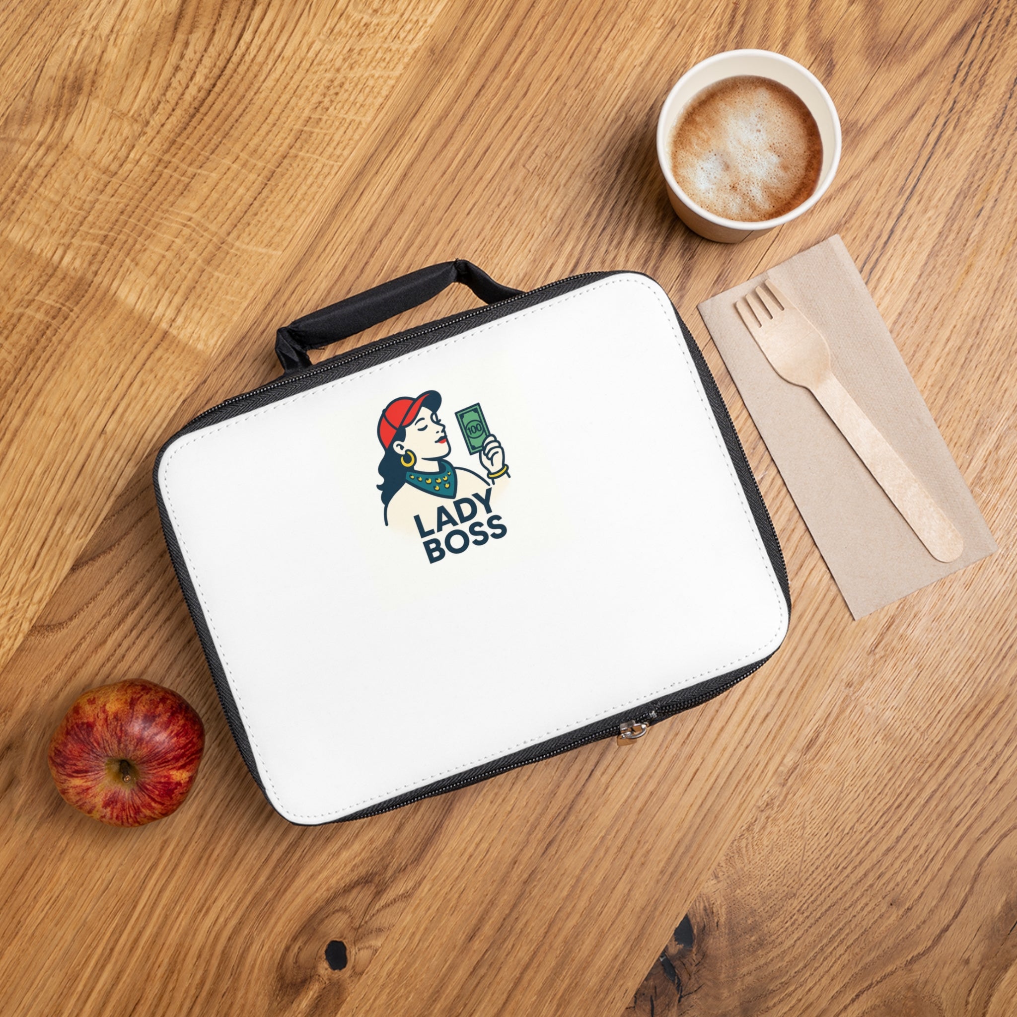 Lady Boss Lunch Bag: Stylish Tote, Work Lunch Carrier, Motivational Gift, Modern Insulated Bag, Chic Meal Prep Pouch