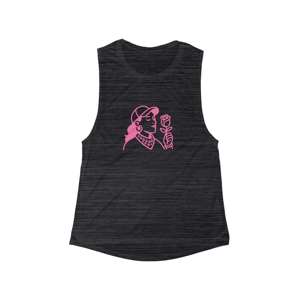 Chic Women's Muscle Tank with Floral Design, Casual Summer Top, Gift for Her, Festival Wear, Boho Style