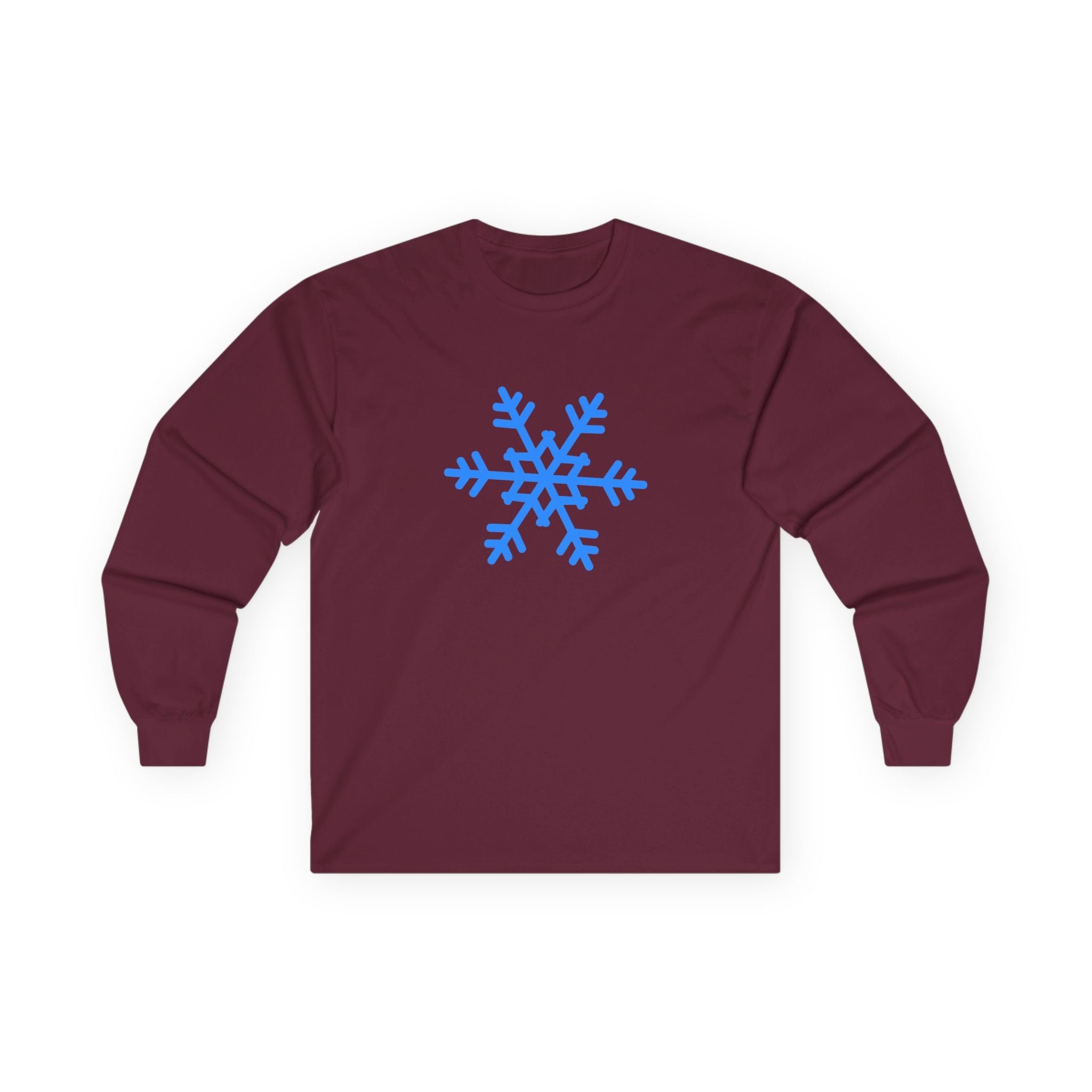 Holiday Snowflake Long Sleeve Tee — "Tis the Season" Cotton Shirt