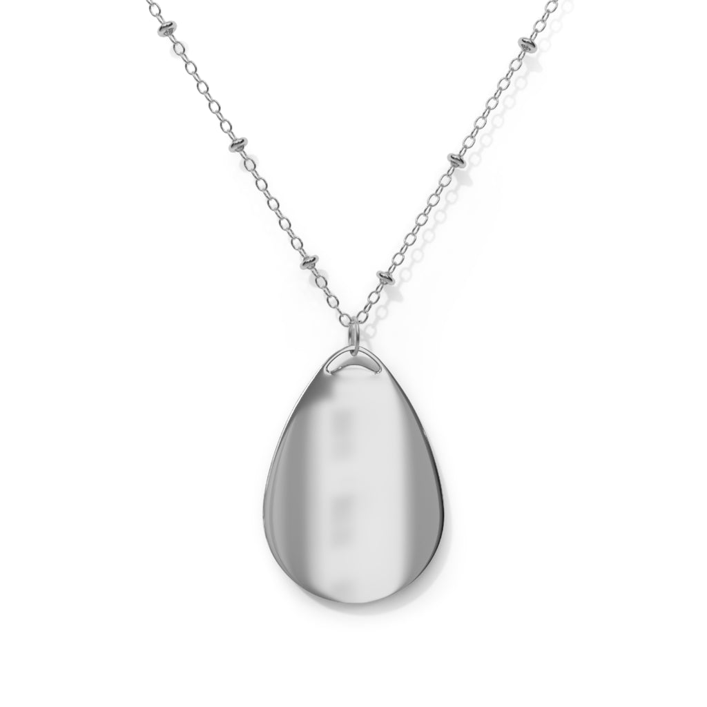 Charming Oval Necklace with Floral Design, Elegant Jewelry for Her, Perfect Gift for Birthdays, Anniversaries, or Just Because