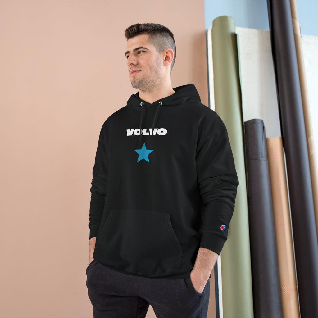 Volvo Champion Hoodie, Boss Vibe Sweatshirt, Personalized Gift, Casual Streetwear, Unique Statement Wear, Cozy Activity Gear